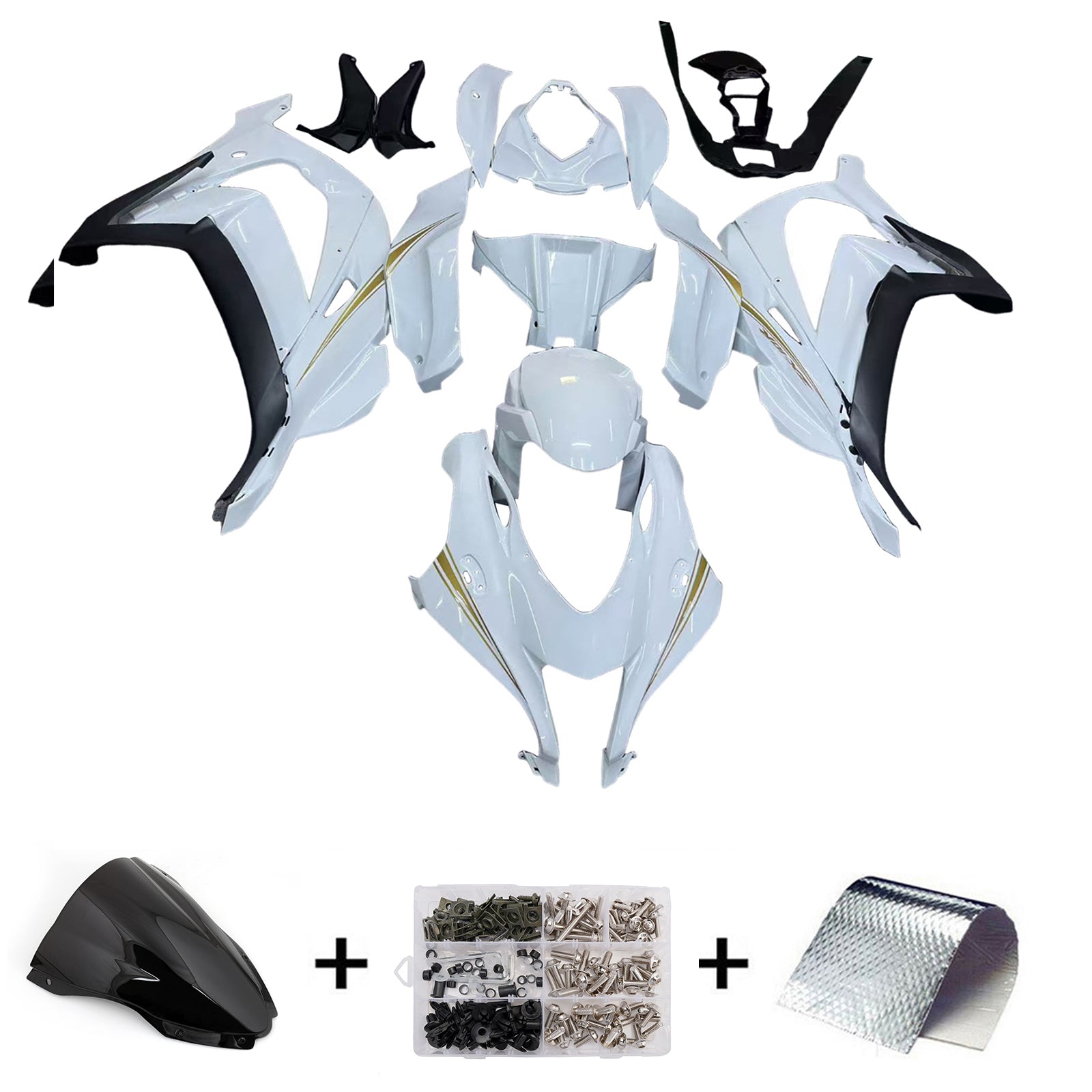 Kit de carénage injecté en plastique ABS pour Kawasaki ZX10R 2016-2020