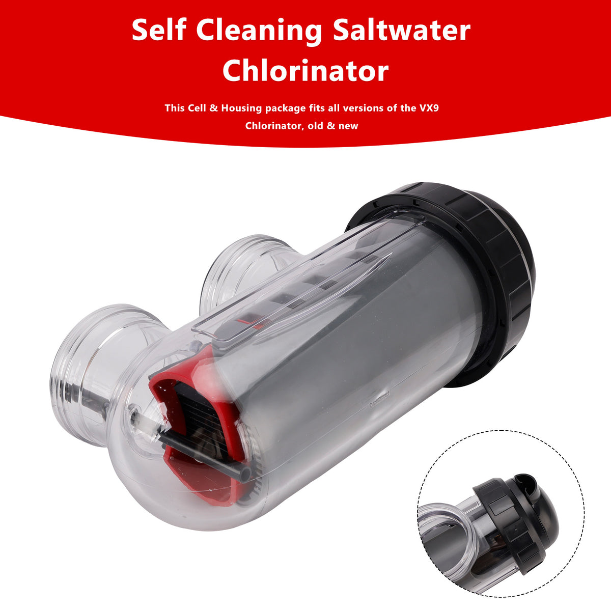 Cellule de remplacement chlorinateur eau salée avec boîtier pour Astral/Hurlcon VX9/E35