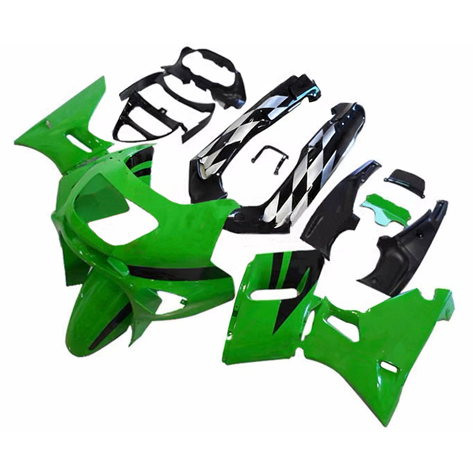 Kit de carénage en plastique ABS injecté compatible avec Kawasaki ZZR400 1993-2007 ZZR600 1998-2003