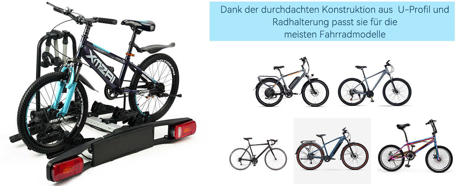 Support à vélos pour 3 vélos électriques