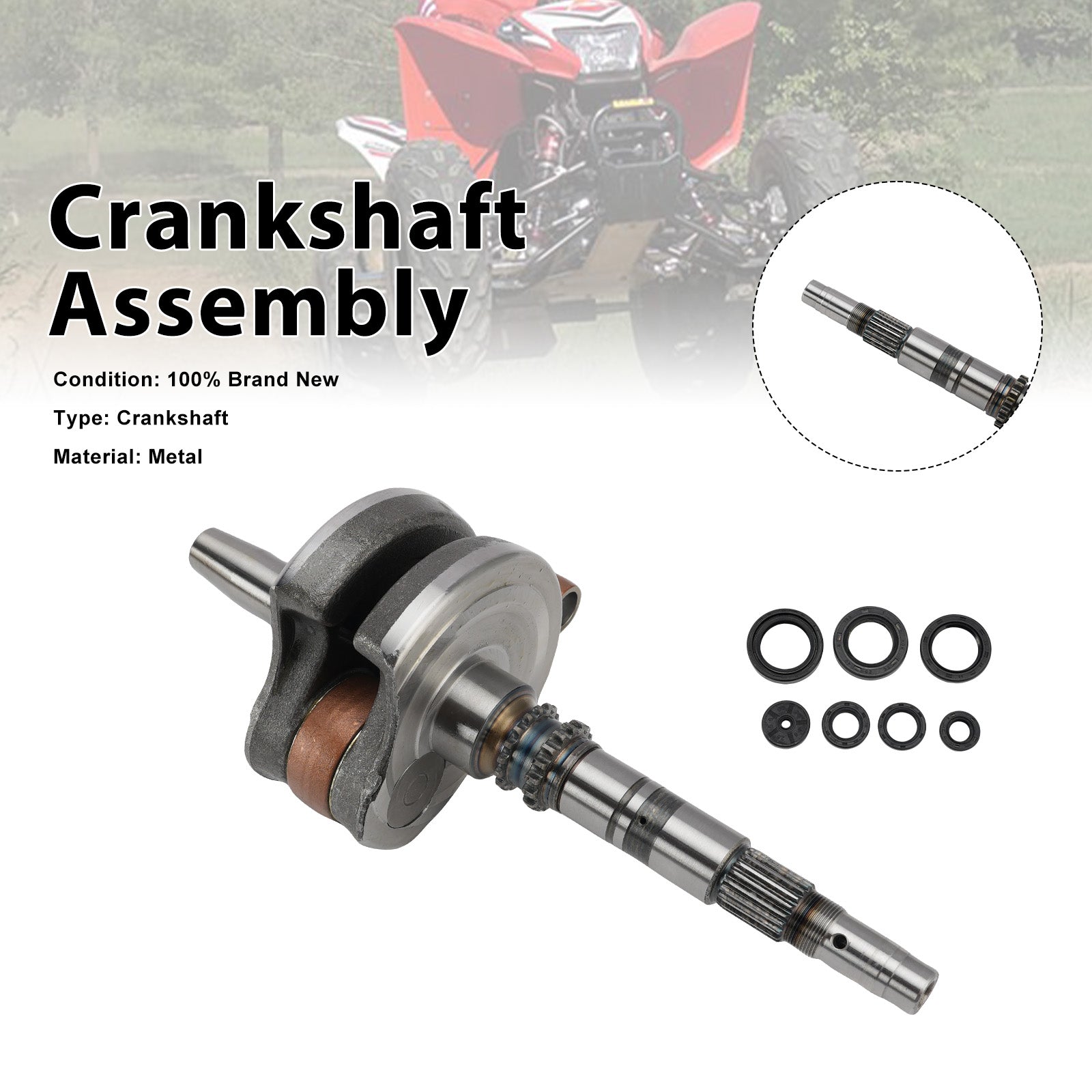 Ensemble vilebrequin pour Honda TRX 250TE Recon 2002-2014