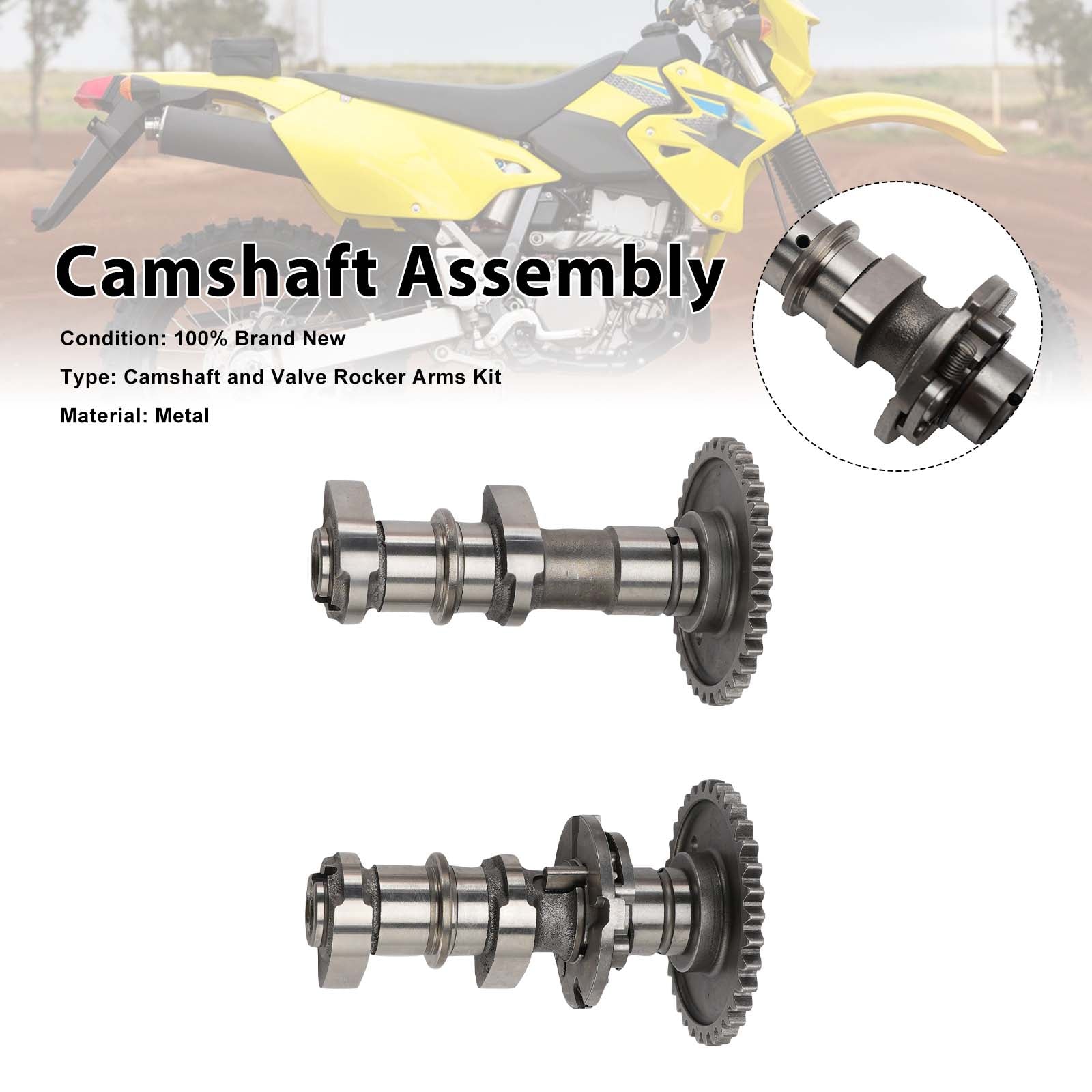Arbres à cames d'admission et d'échappement Caltric pour Suzuki DR-Z400E DRZ400 S SM 00-24