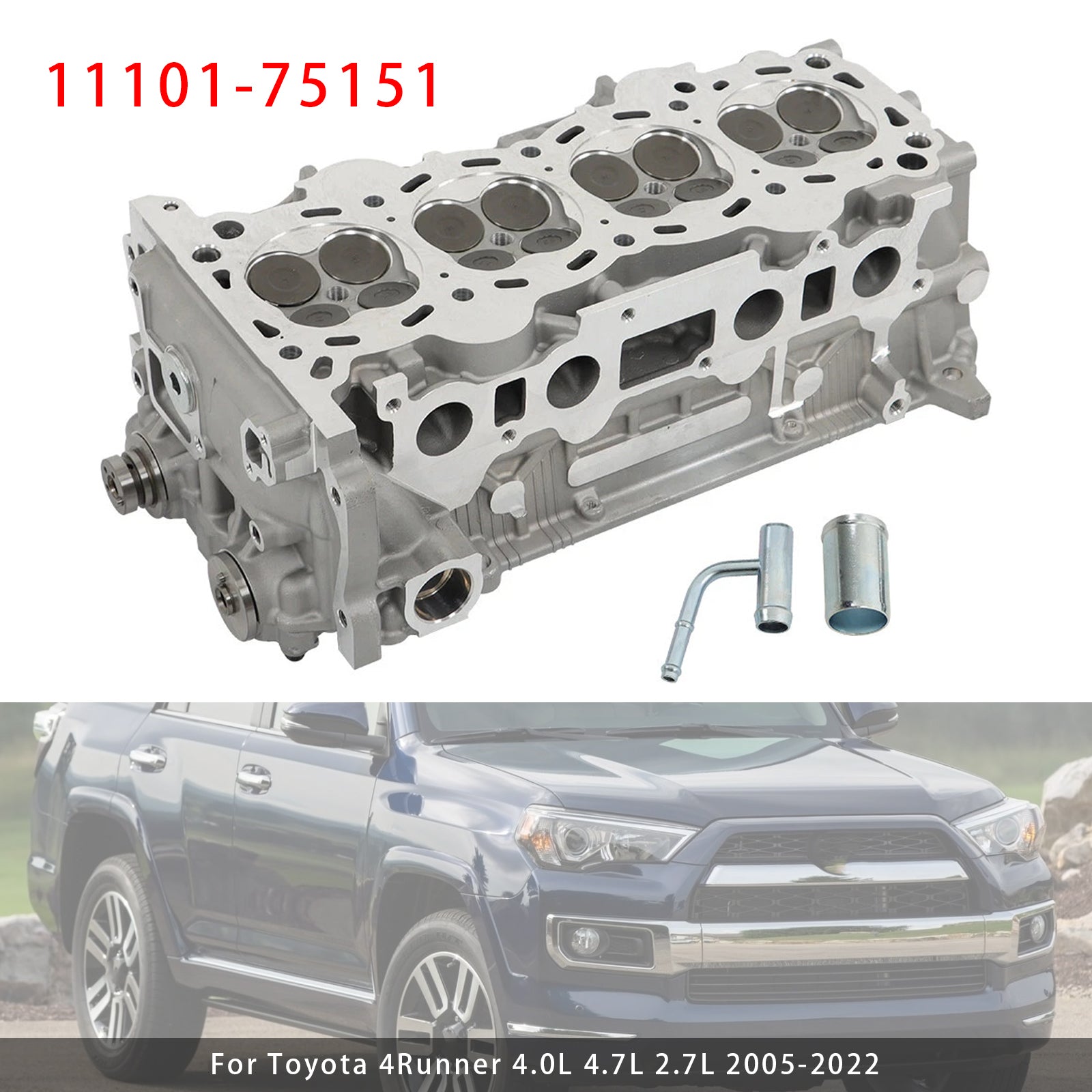 Culasse Complète 2.7L DOHC 2TRFE Pour Toyota Tacoma 4Runner 2005-2022 2TR