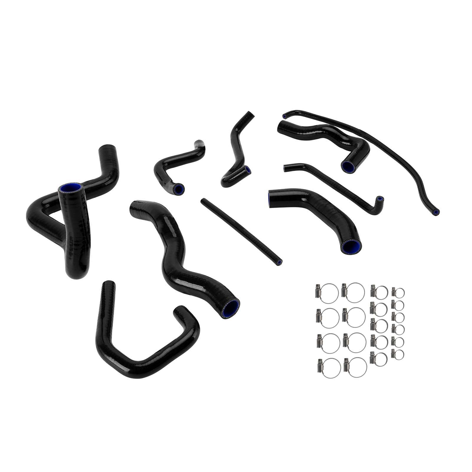 Kit de durites de refroidissement en silicone pour radiateur Kawasaki Ninja 636 ZX-6R 09-26 Black