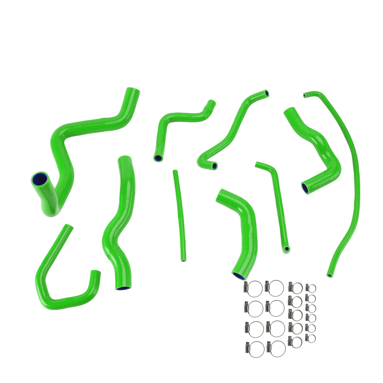 Kit de durites de refroidissement en silicone pour radiateur Kawasaki Ninja 636 ZX-6R 09-26 Green