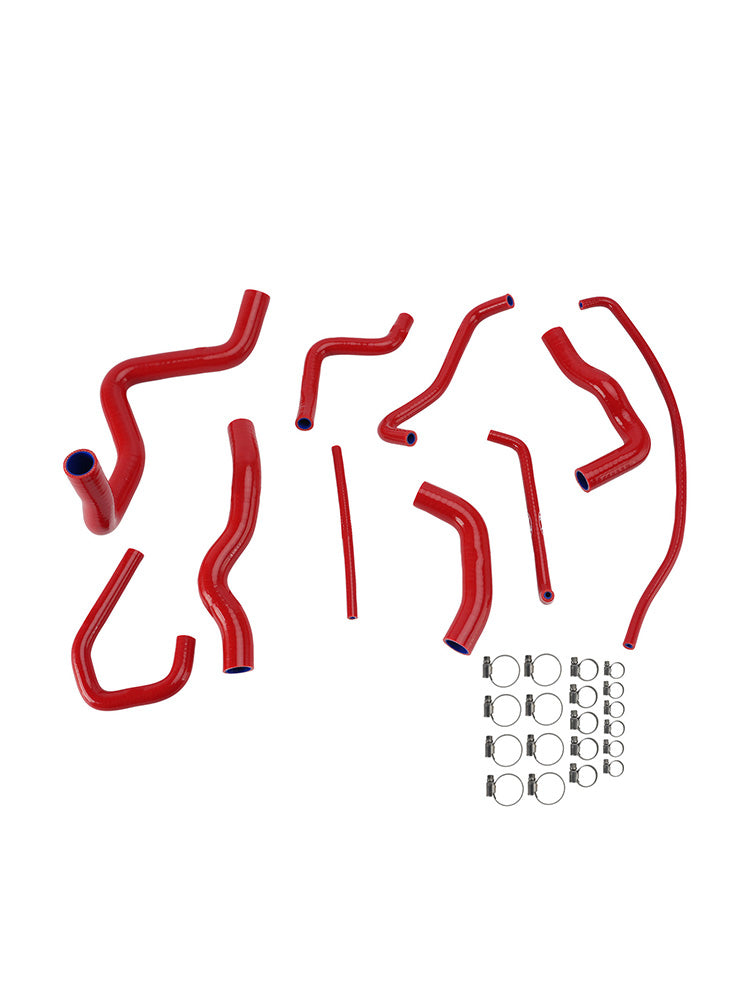 Kit de durites de refroidissement en silicone pour radiateur Kawasaki Ninja 636 ZX-6R 09-26 Red