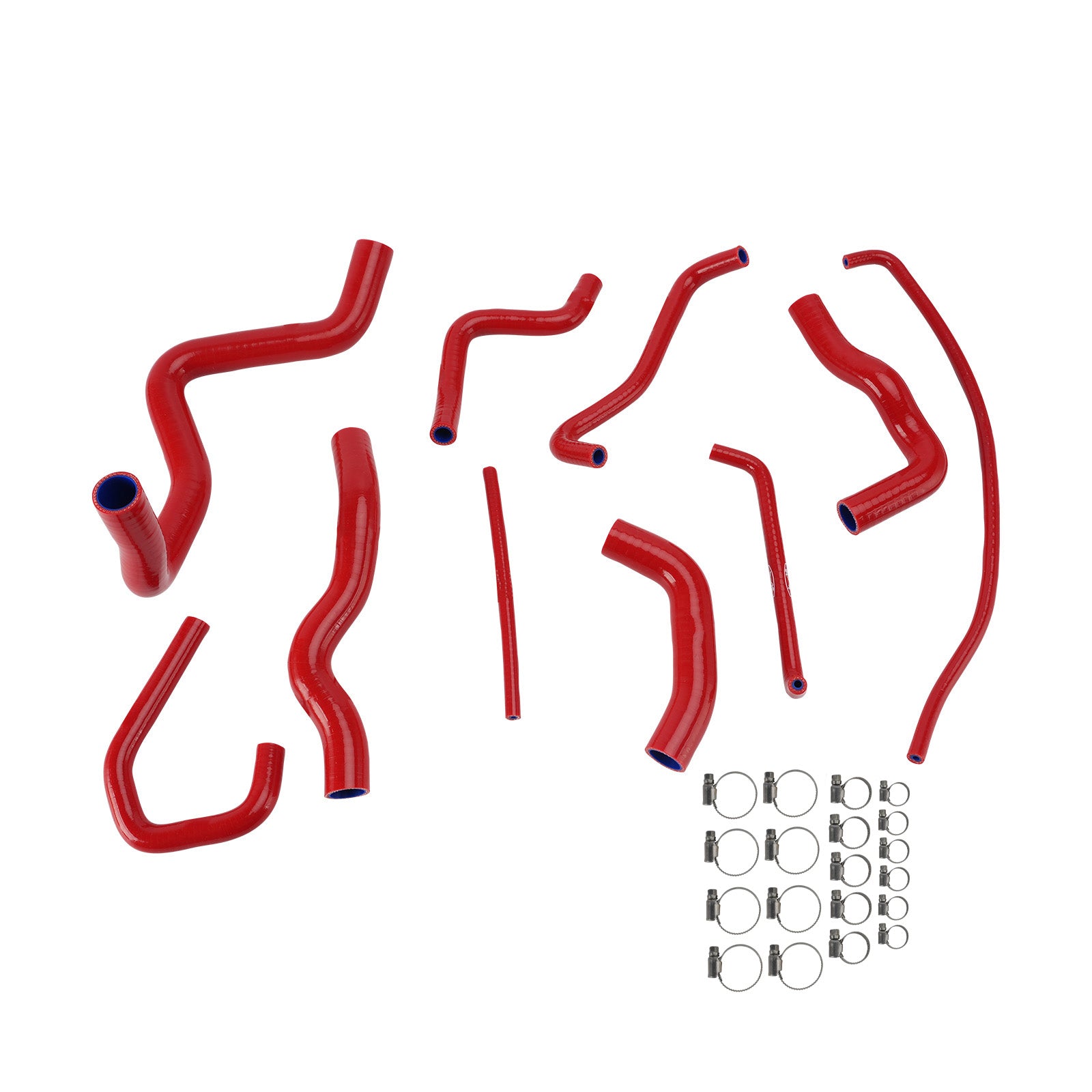 Kit de durites de refroidissement en silicone pour radiateur Kawasaki Ninja 636 ZX-6R 09-26 Red