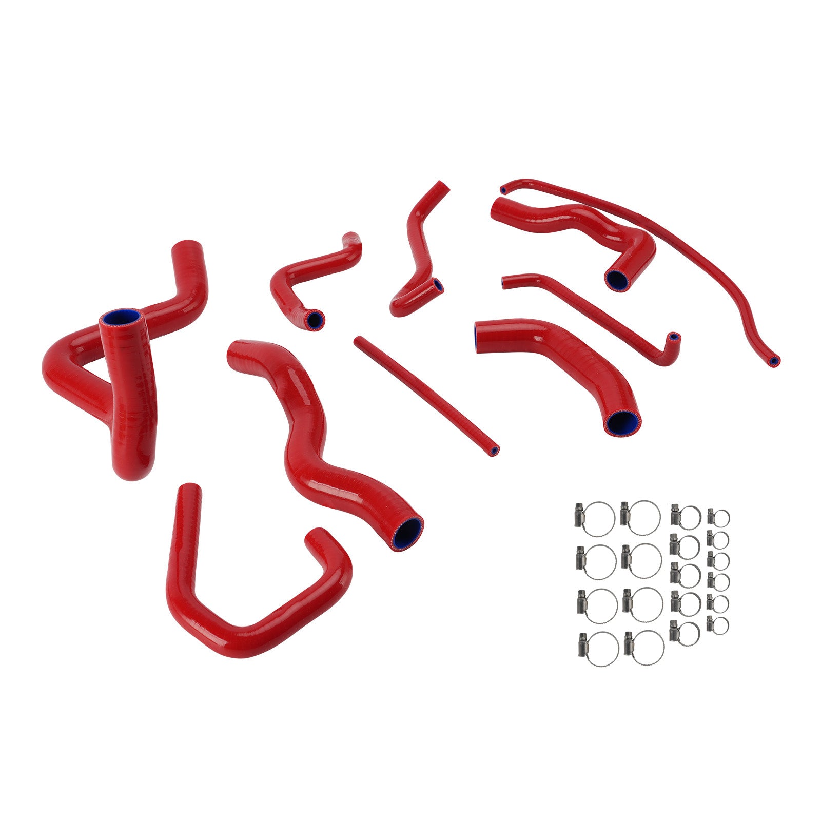 Kit de durites de refroidissement en silicone pour radiateur Kawasaki Ninja 636 ZX-6R 09-26 Red