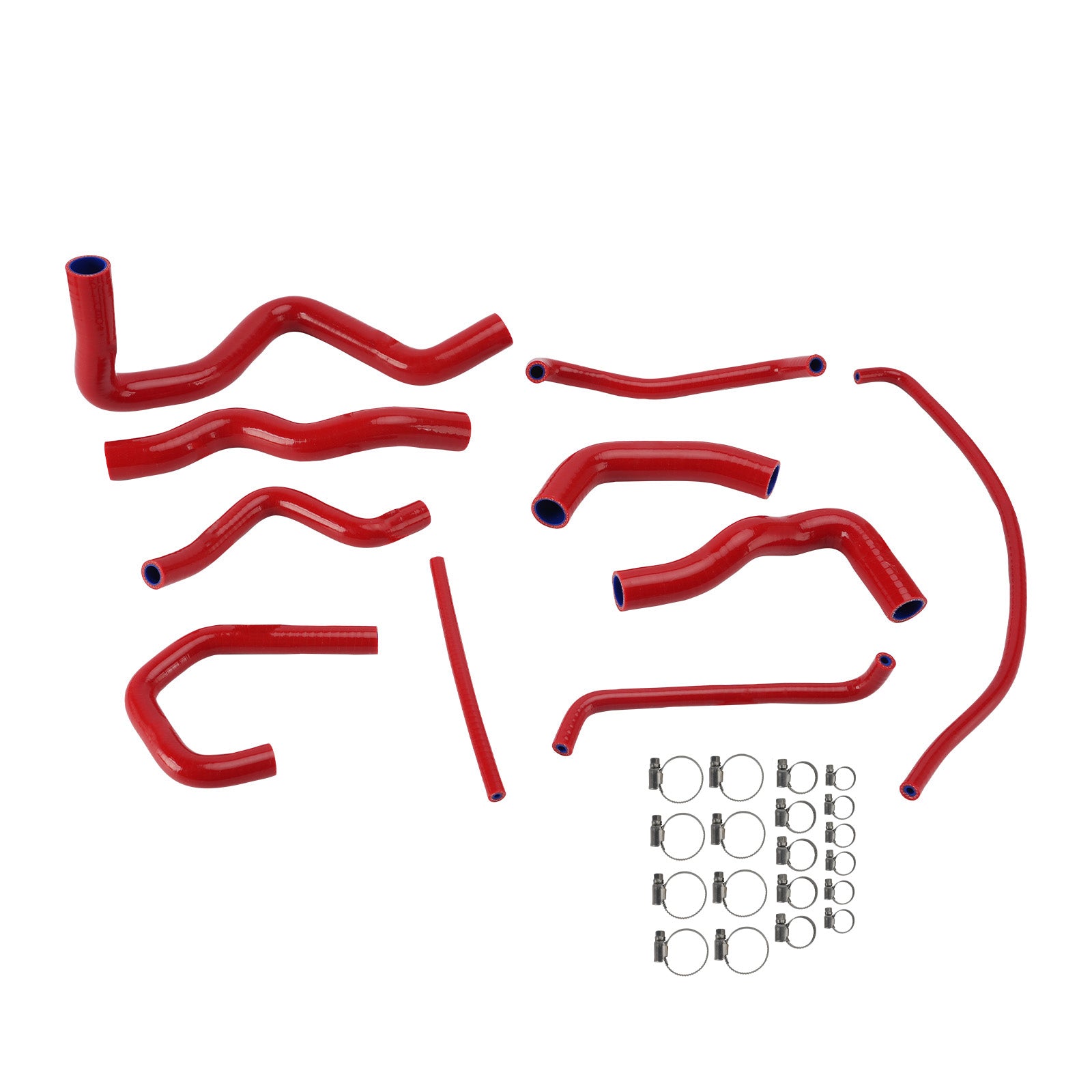 Kit de durites de refroidissement en silicone pour radiateur Kawasaki Ninja 636 ZX-6R 09-26 Red