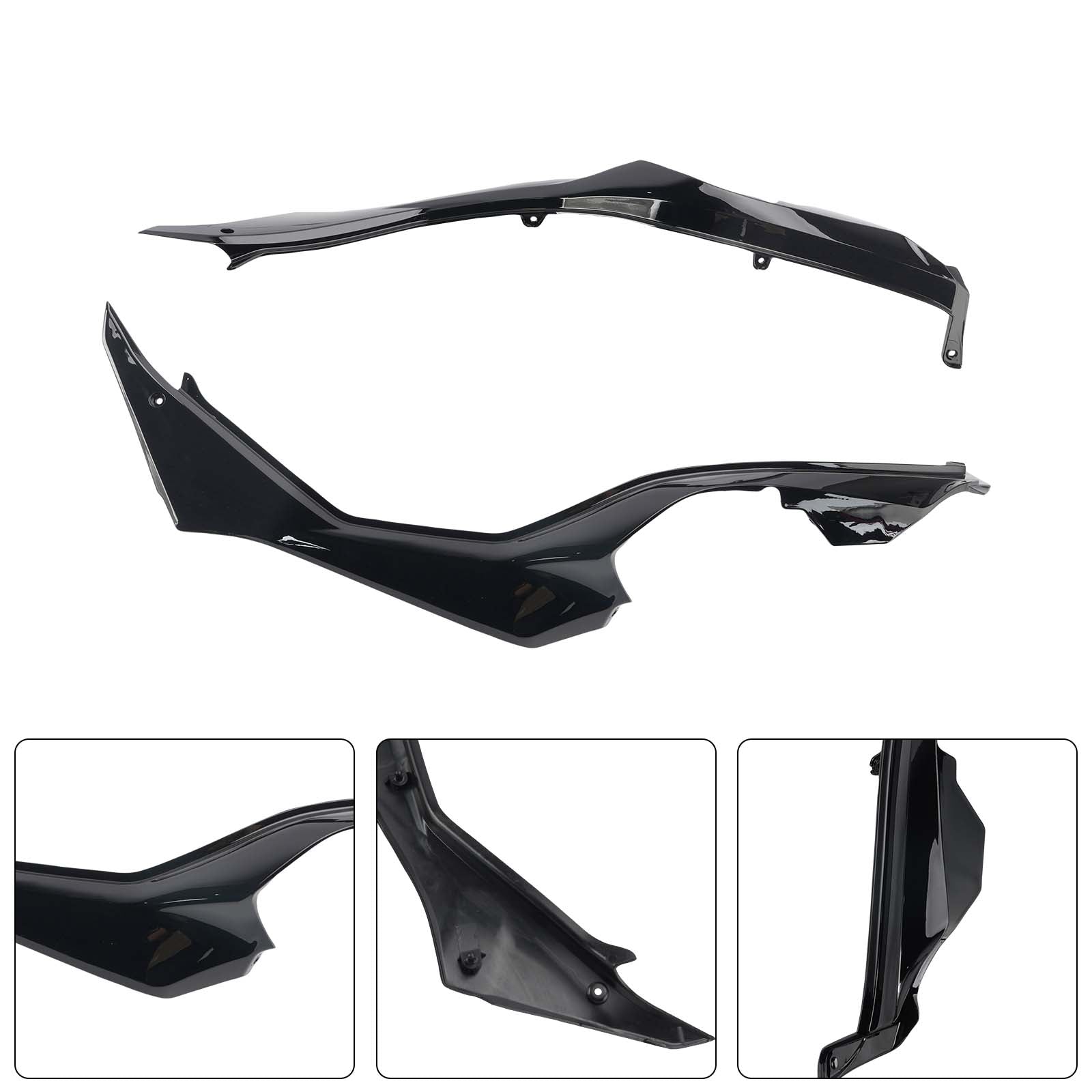 Carénages de protection latéraux de selle pour Kawasaki Versys 1000 2019-2024 Black