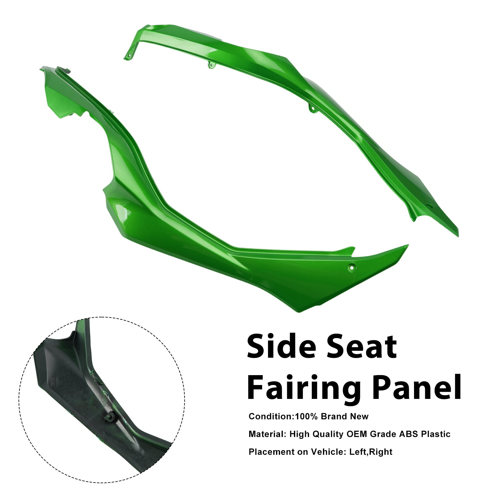 Carénages de protection latéraux de selle pour Kawasaki Versys 1000 2019-2024 Green