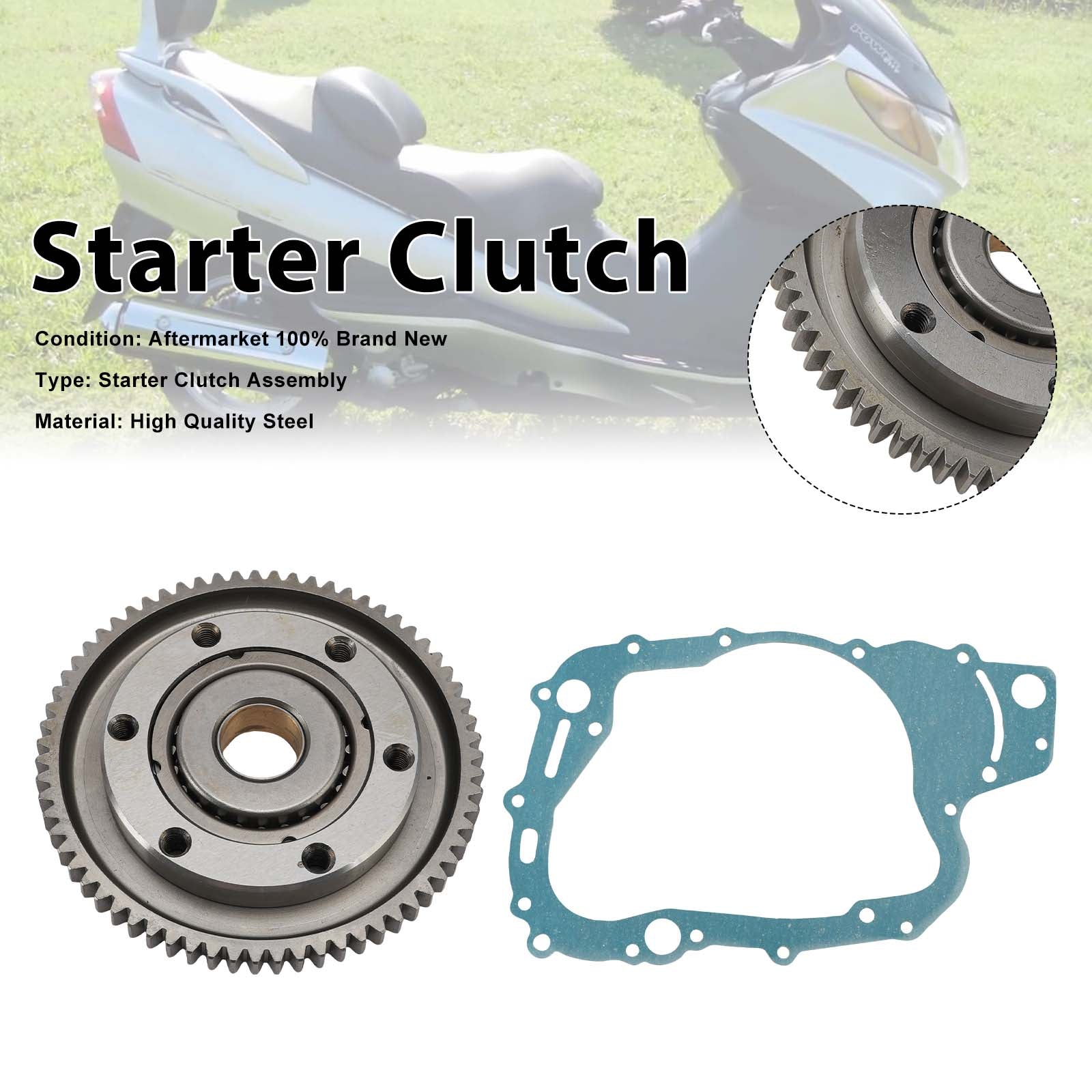 Kit d'embrayage de démarreur unidirectionnel 12600-15822 pour Suzuki AN400 Burgman 400 03-06
