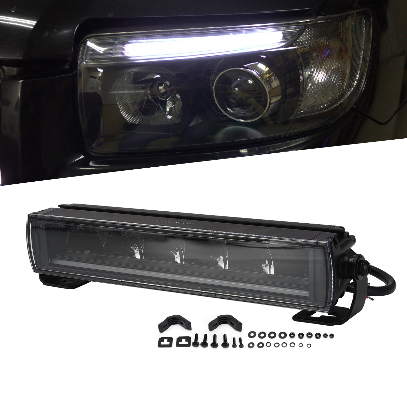 Lampe Auxiliaire Barre Longue ValueFit 12.6" 12/24V 82W 6000LM 5700K Pour HELLA