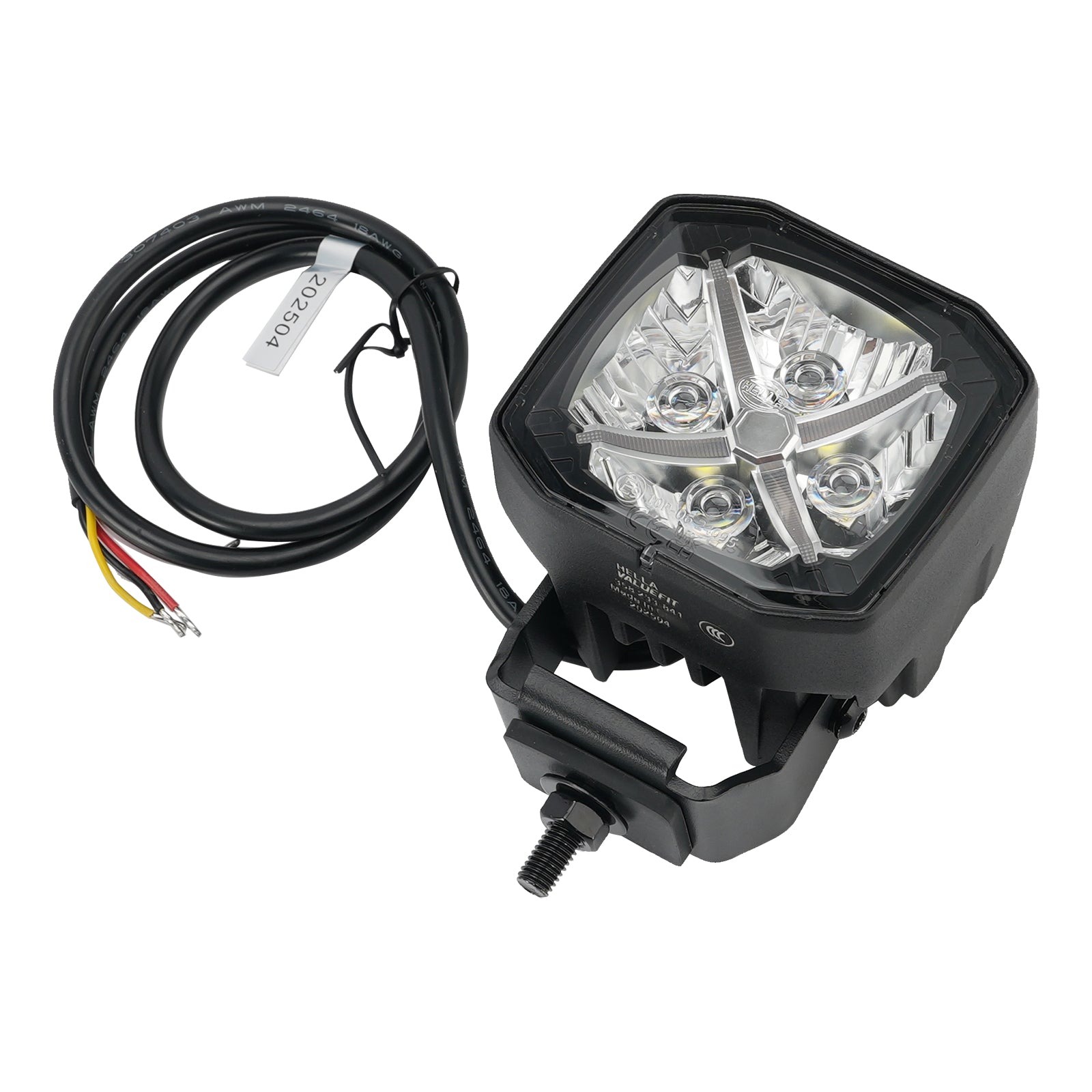 Lampe Auxiliaire Spot Carrée ValueFit 3.6" 12/24V 60W 5700LM 5700K Pour HELLA