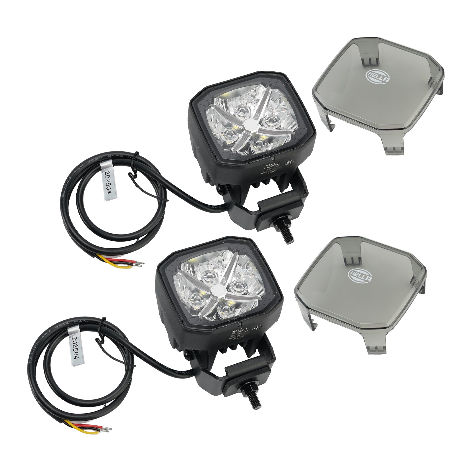 Lampe Auxiliaire Spot Carrée ValueFit 3.6" 12/24V 60W 5700LM 5700K Pour HELLA