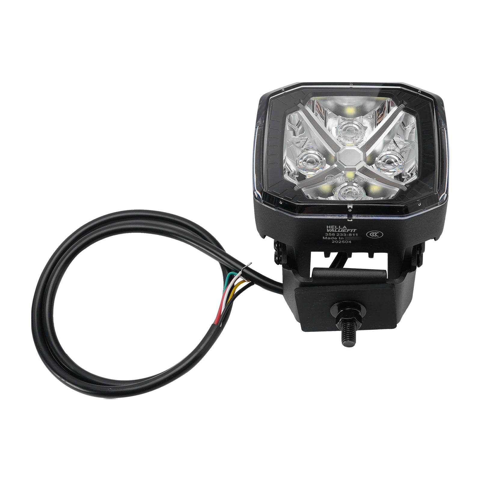Lampe Auxiliaire Spot Carrée ValueFit 4.3" 12/24V 60W 7100LM 5700K Pour HELLA