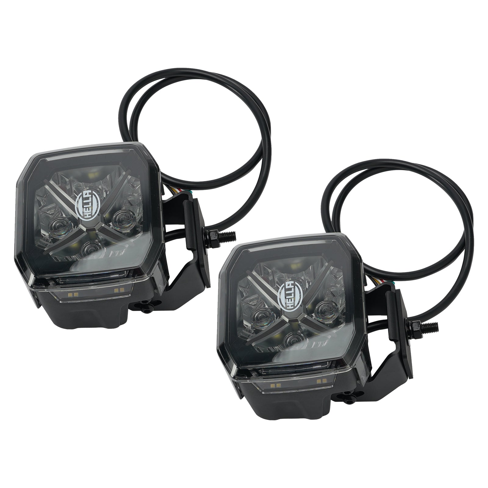 Lampe Auxiliaire Spot Carrée ValueFit 4.3" 12/24V 60W 7100LM 5700K Pour HELLA