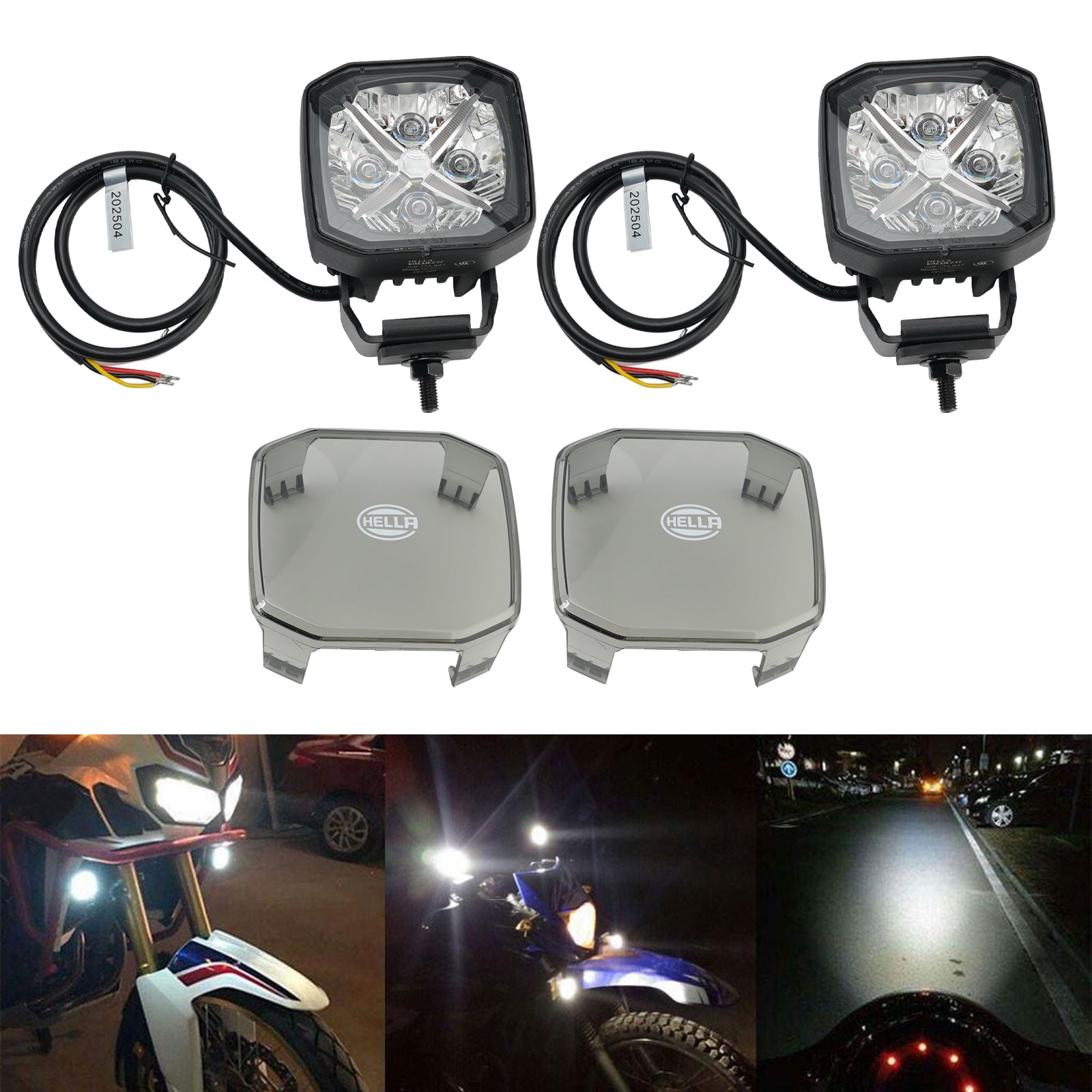 Lampe Auxiliaire Spot Carrée ValueFit 3.6" 12/24V 60W 5700LM 5700K Pour HELLA