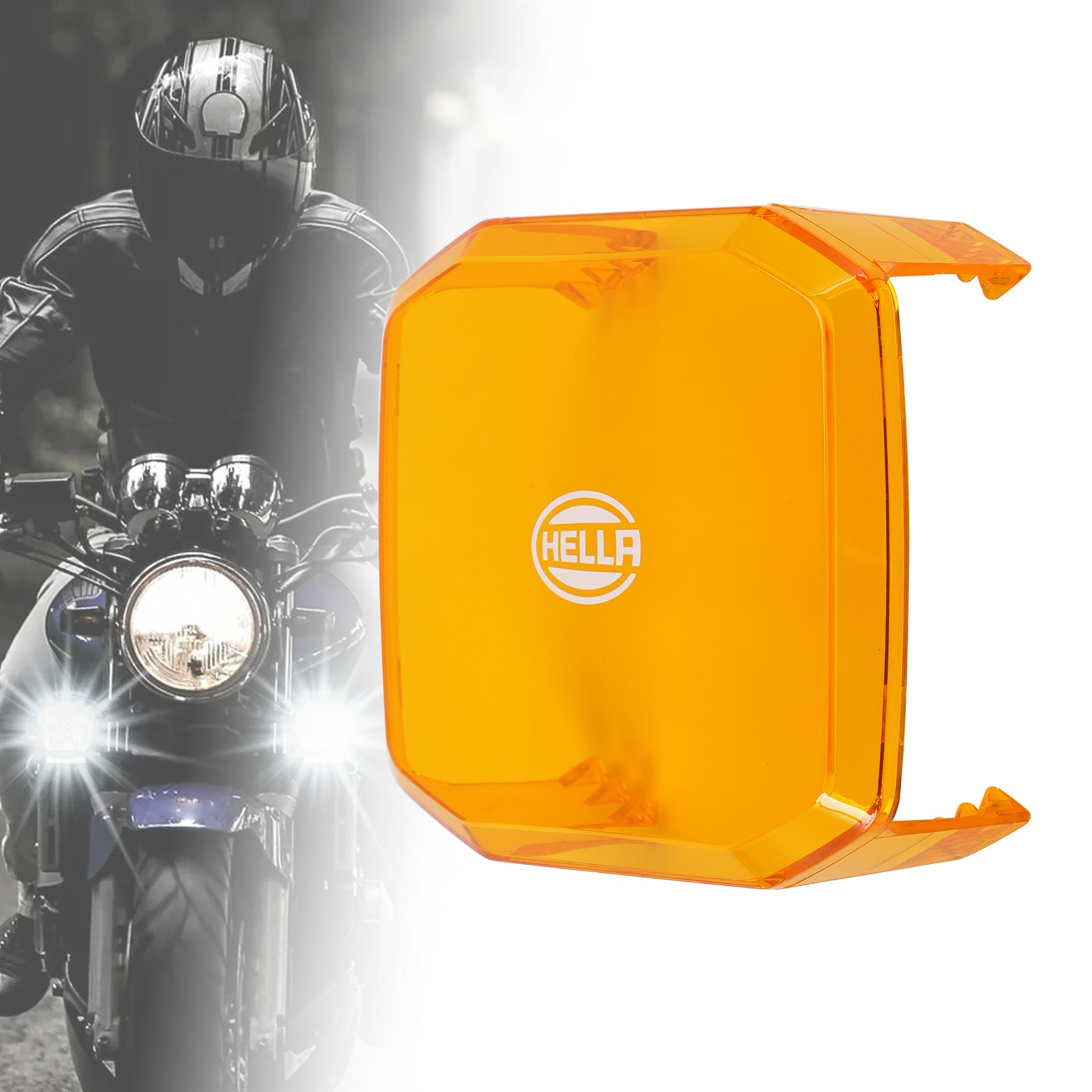 ValueFit vierkante amberkleurige beschermhoes voor buiten 4.3" Voor HELLA