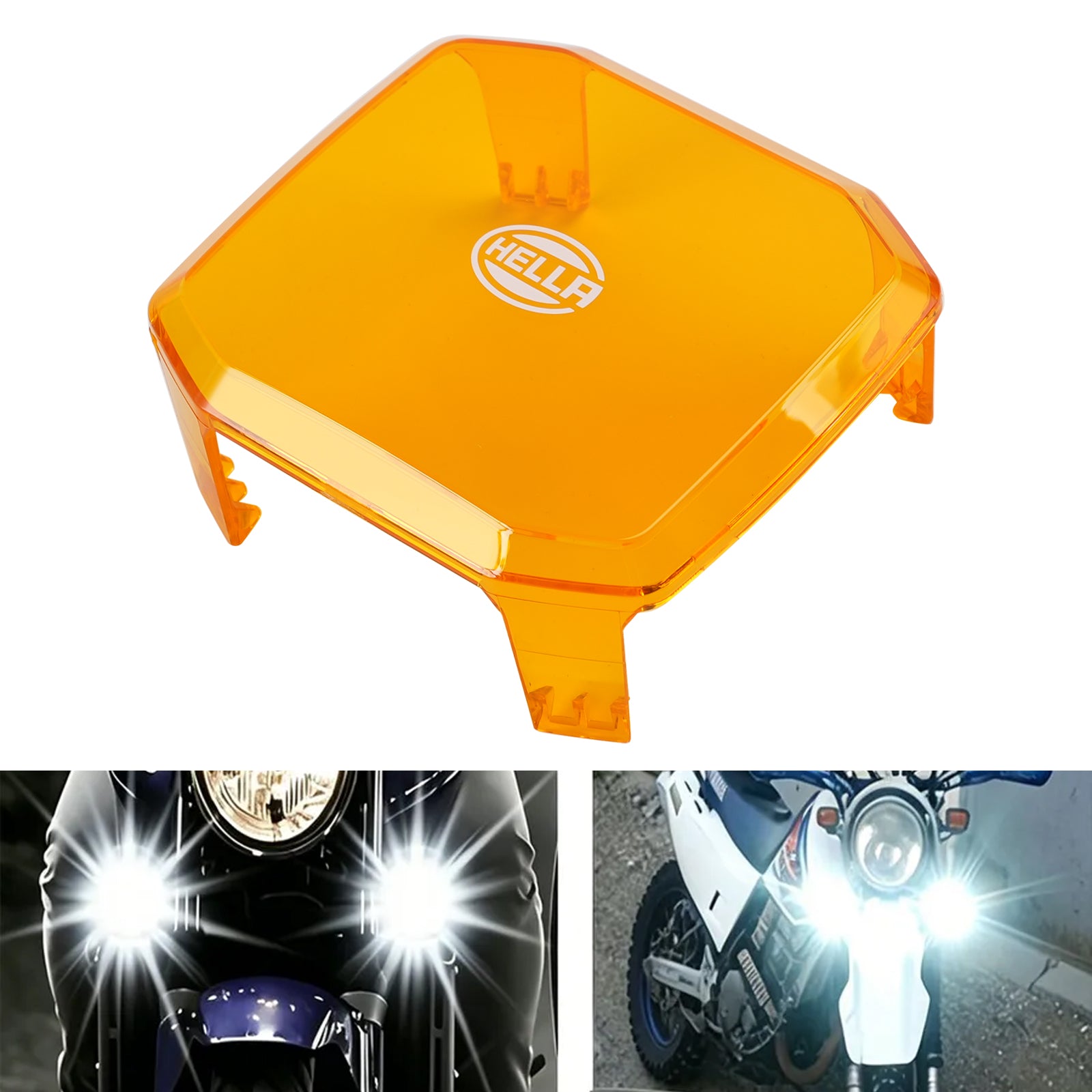 ValueFit vierkante amberkleurige beschermhoes voor buiten 4.3" Voor HELLA