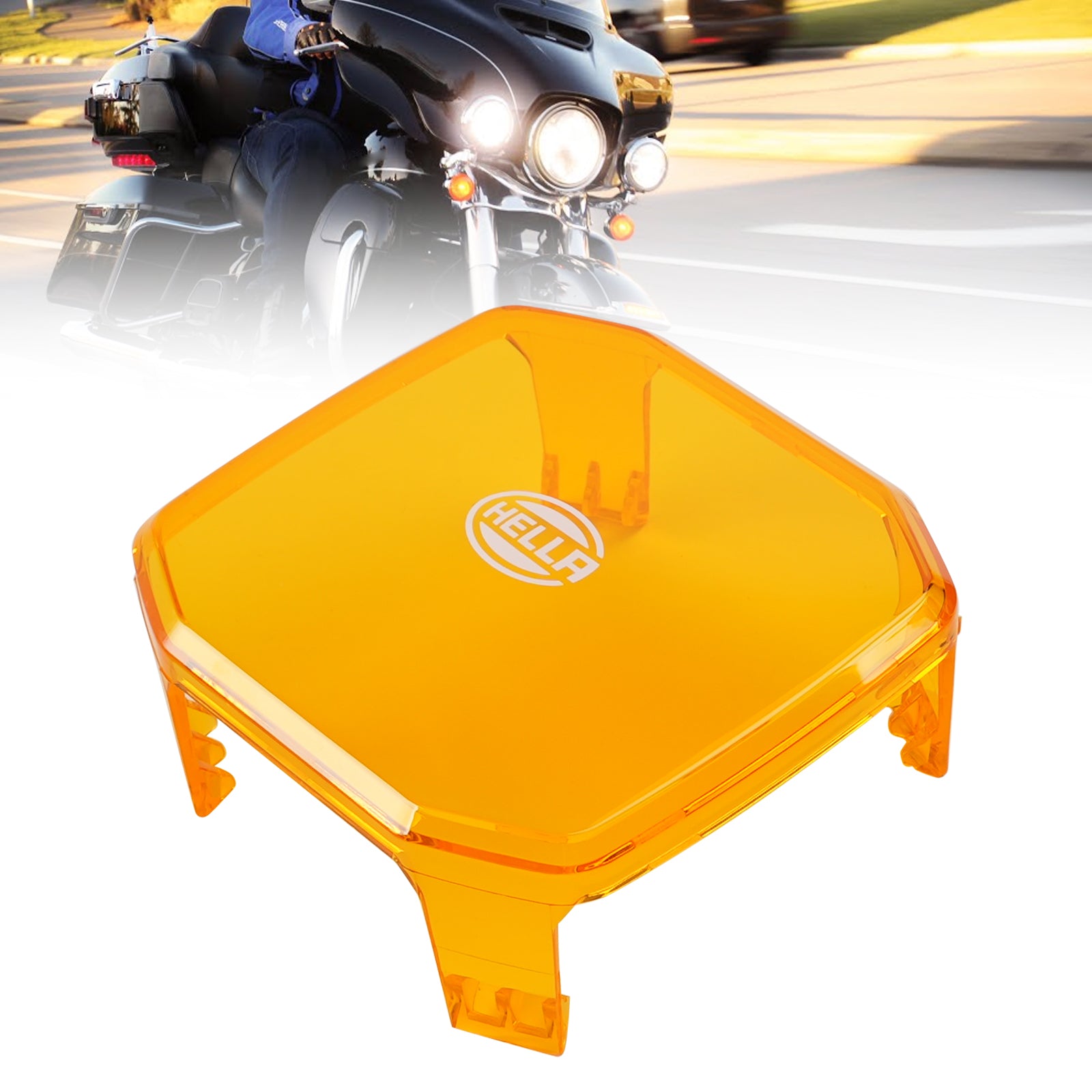 Housse protection extérieure lampe ambrée carrée ValueFit 3.6" Pour HELLA