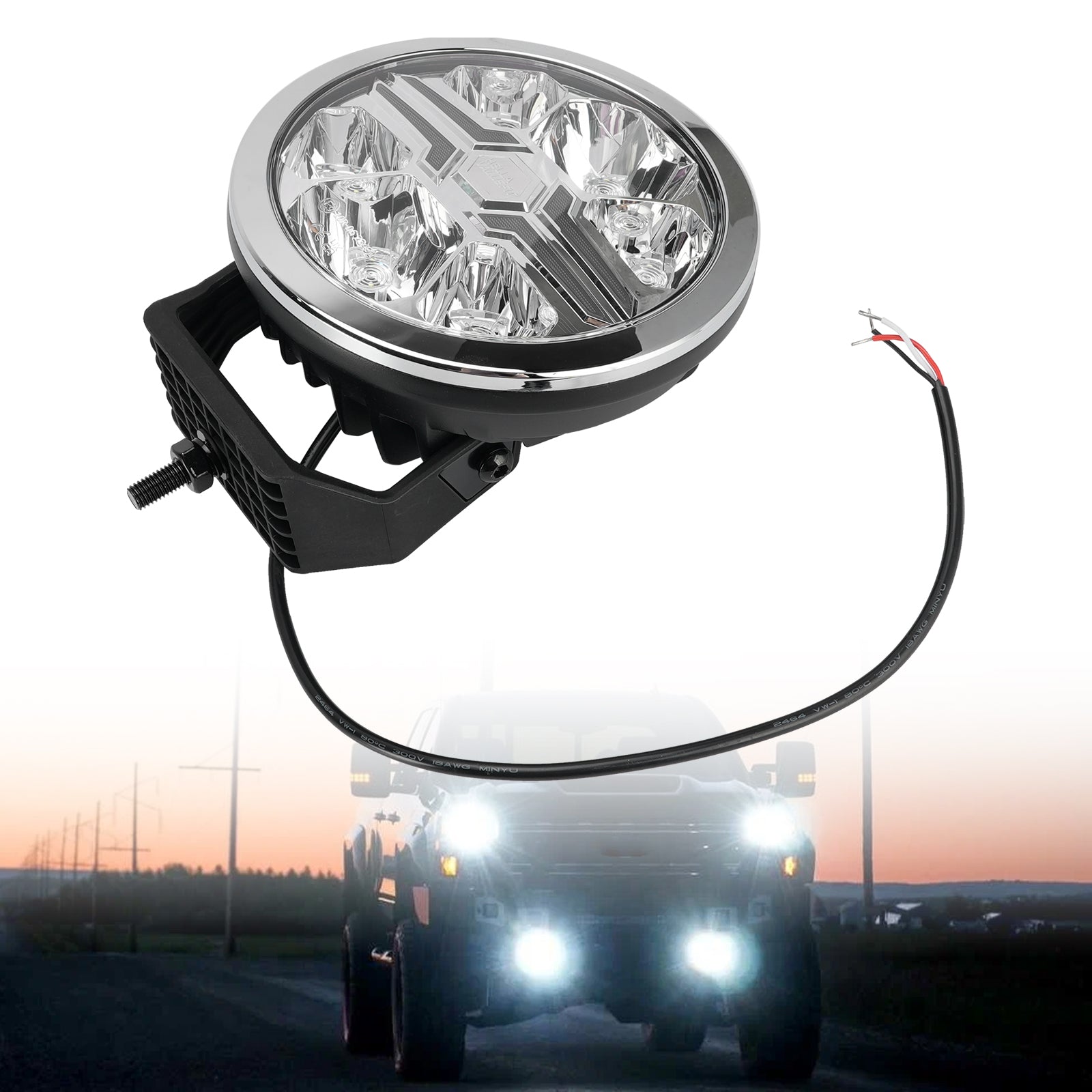 Lampe Auxiliaire Ronde ValueFit 7" Ref.25 12/24V 22W 1670LM 6000K Pour HELLA
