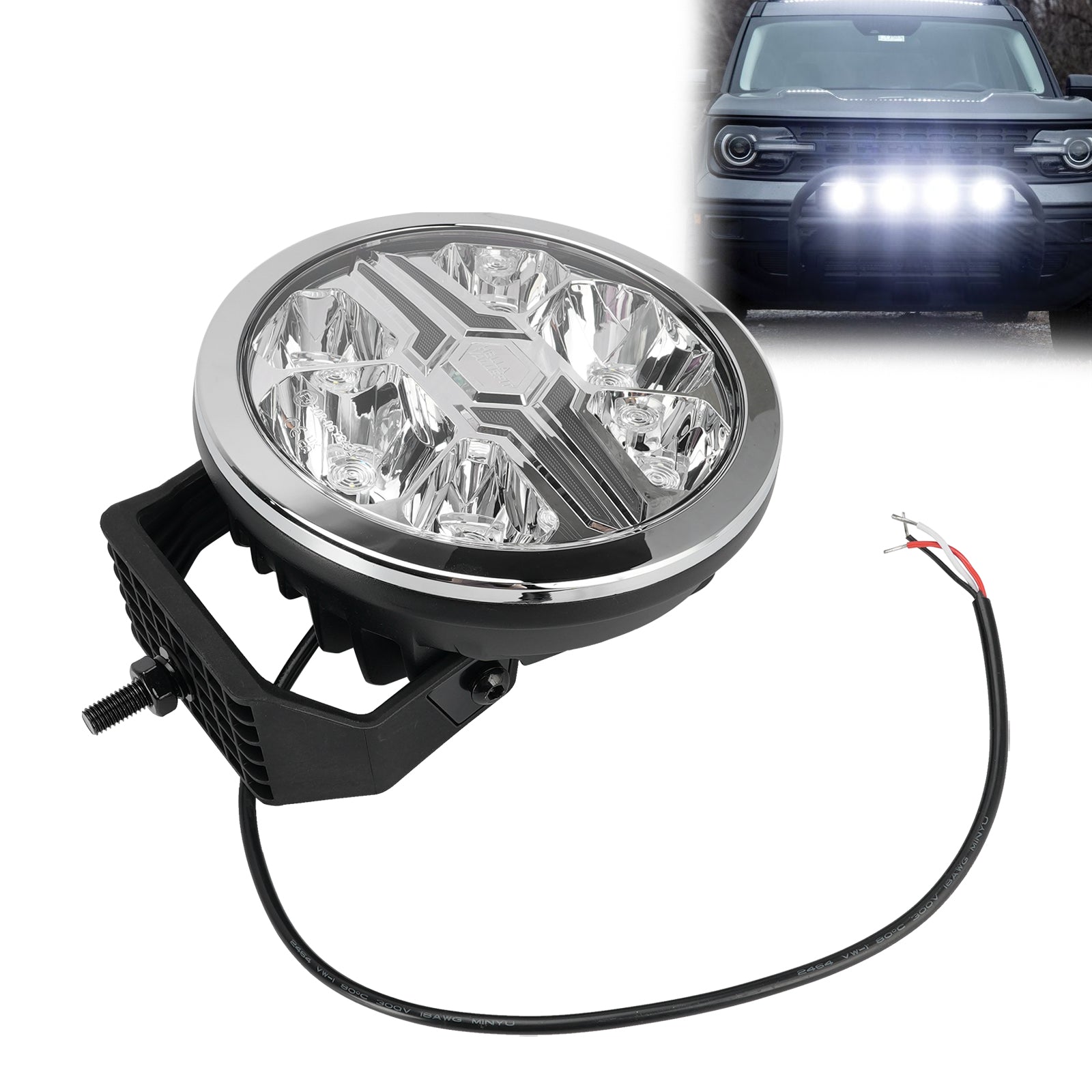 Lampe Auxiliaire Ronde ValueFit 7" Ref.25 12/24V 22W 1670LM 6000K Pour HELLA