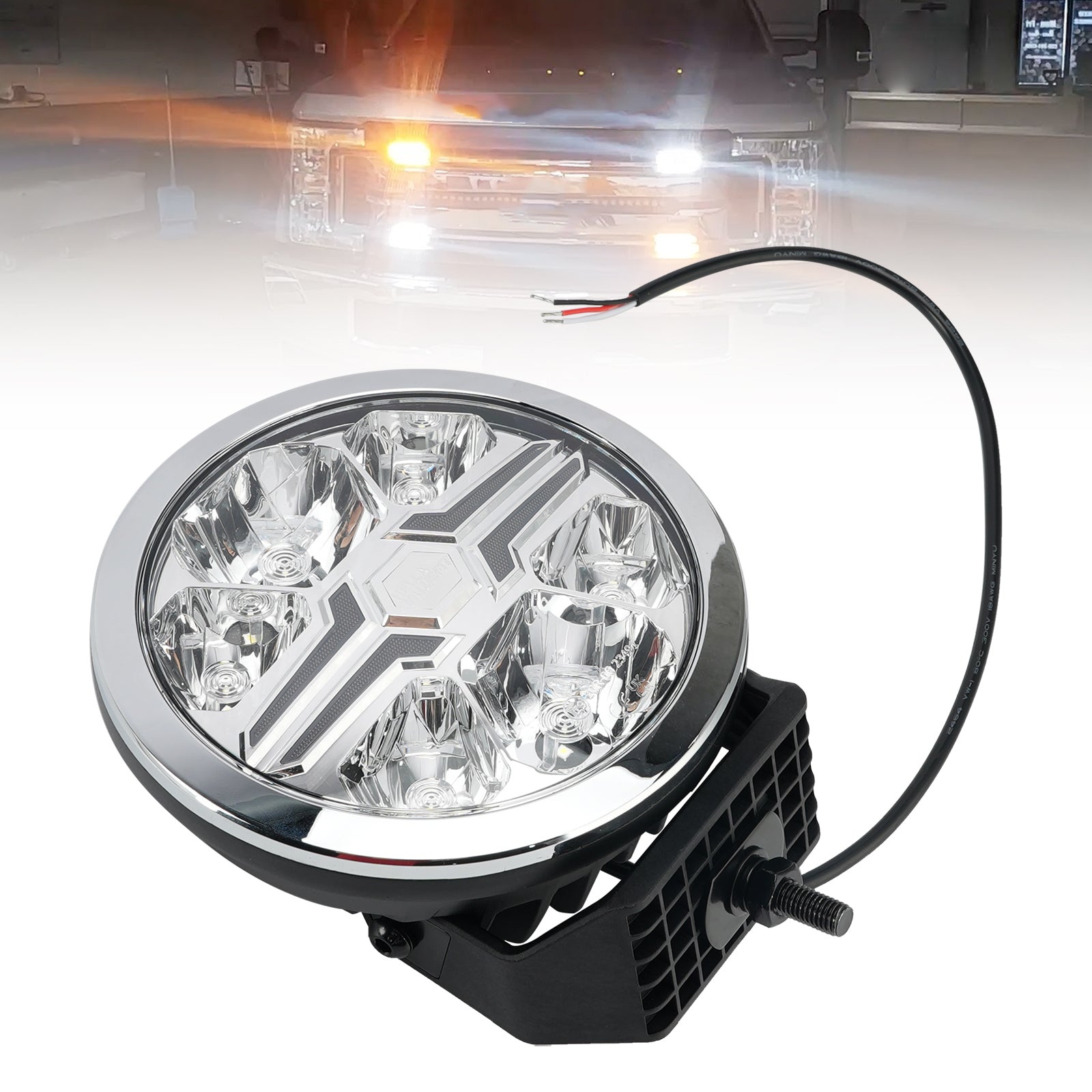 Lampe Auxiliaire Ronde ValueFit 7" Ref.50 12/24V 36W 1800LM 6000K Pour HELLA