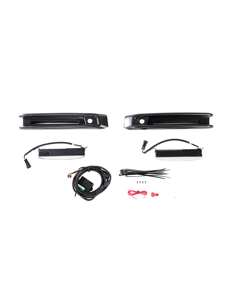 Carbon Fiber Front Bumper Fog Lights Frame Pour Mercedes G-Class W464 G63 2019+