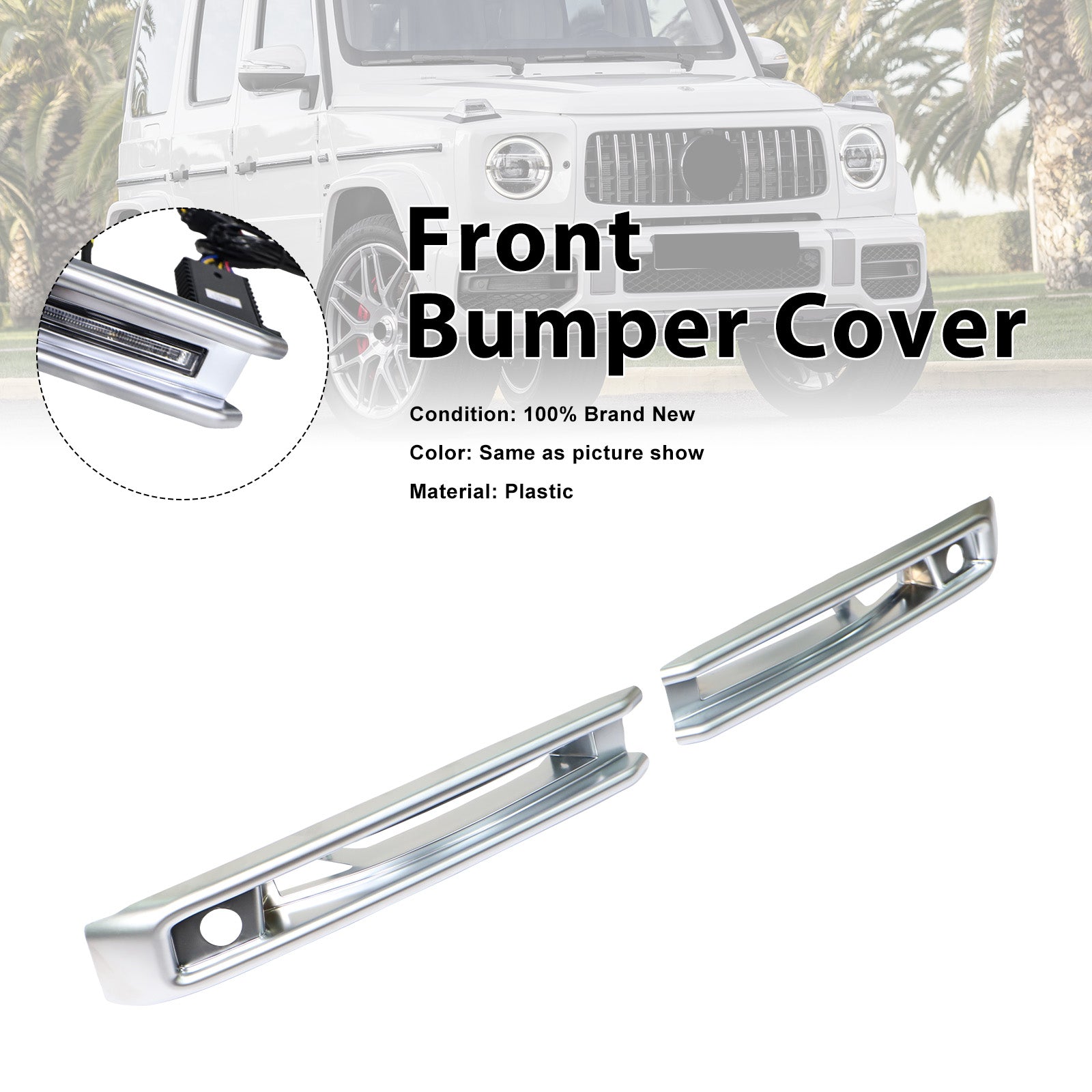 Front Bumper Fog Lights Frame Pour Mercedes G-Class W464 W463A G63 2019-23