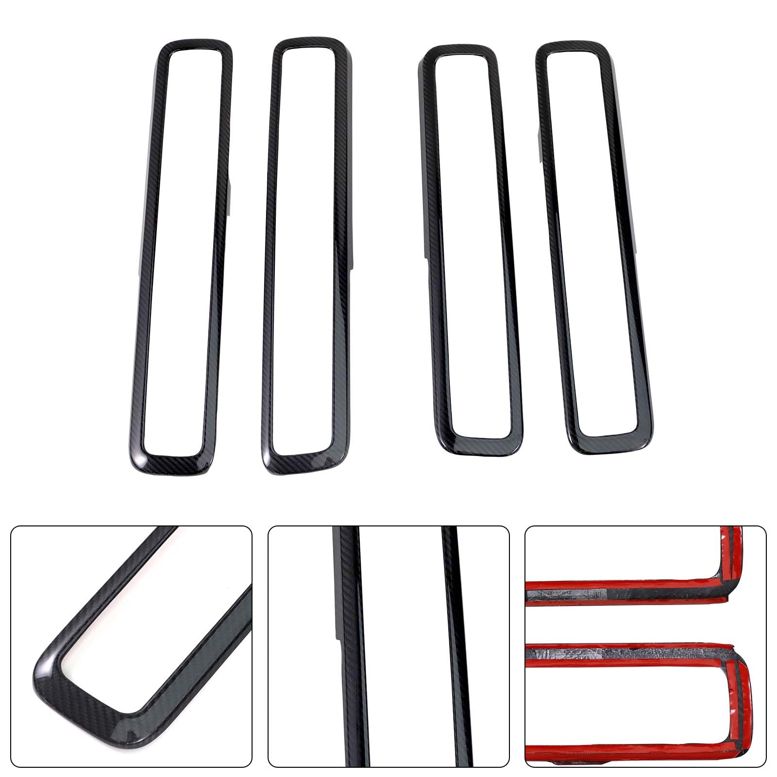 Dry Carbon Fiber Inner Door Frame Cover Trim Pour Benz W464 W463A G500 2019-2023