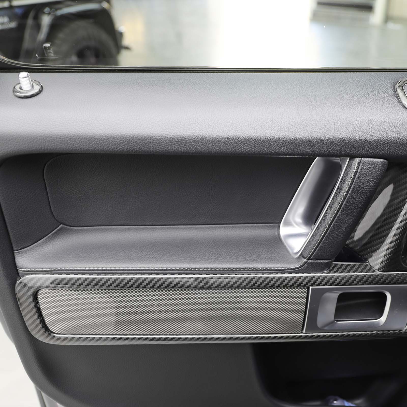 Dry Carbon Fiber Inner Door Frame Cover Trim Pour Benz W464 W463A G500 2019-2023