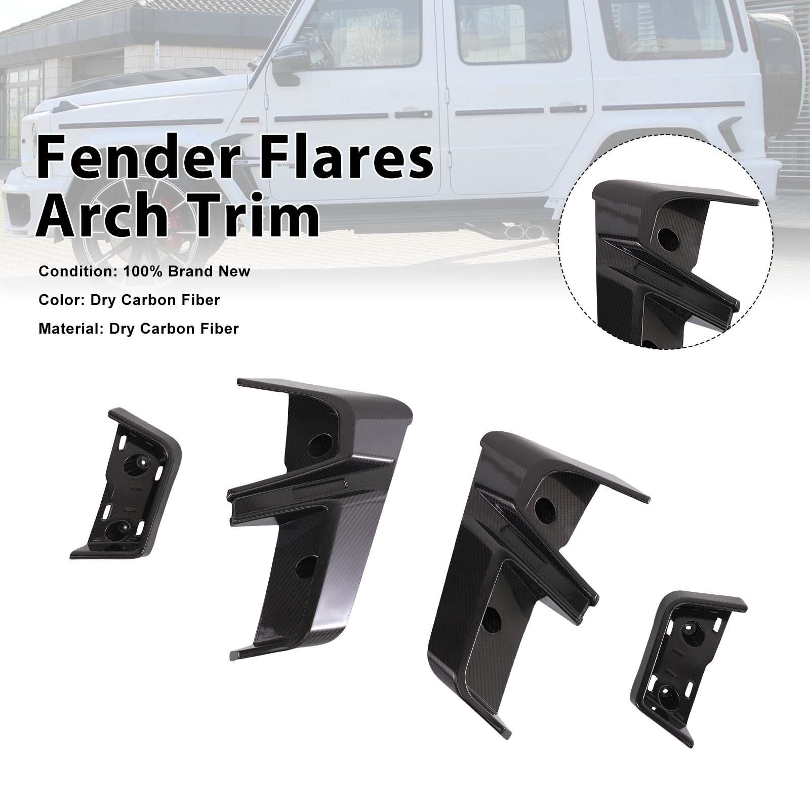 Dry Carbon Fender Flares Arch Trims Pour Mercedes Benz W464 B700 B800 2019+ Wide