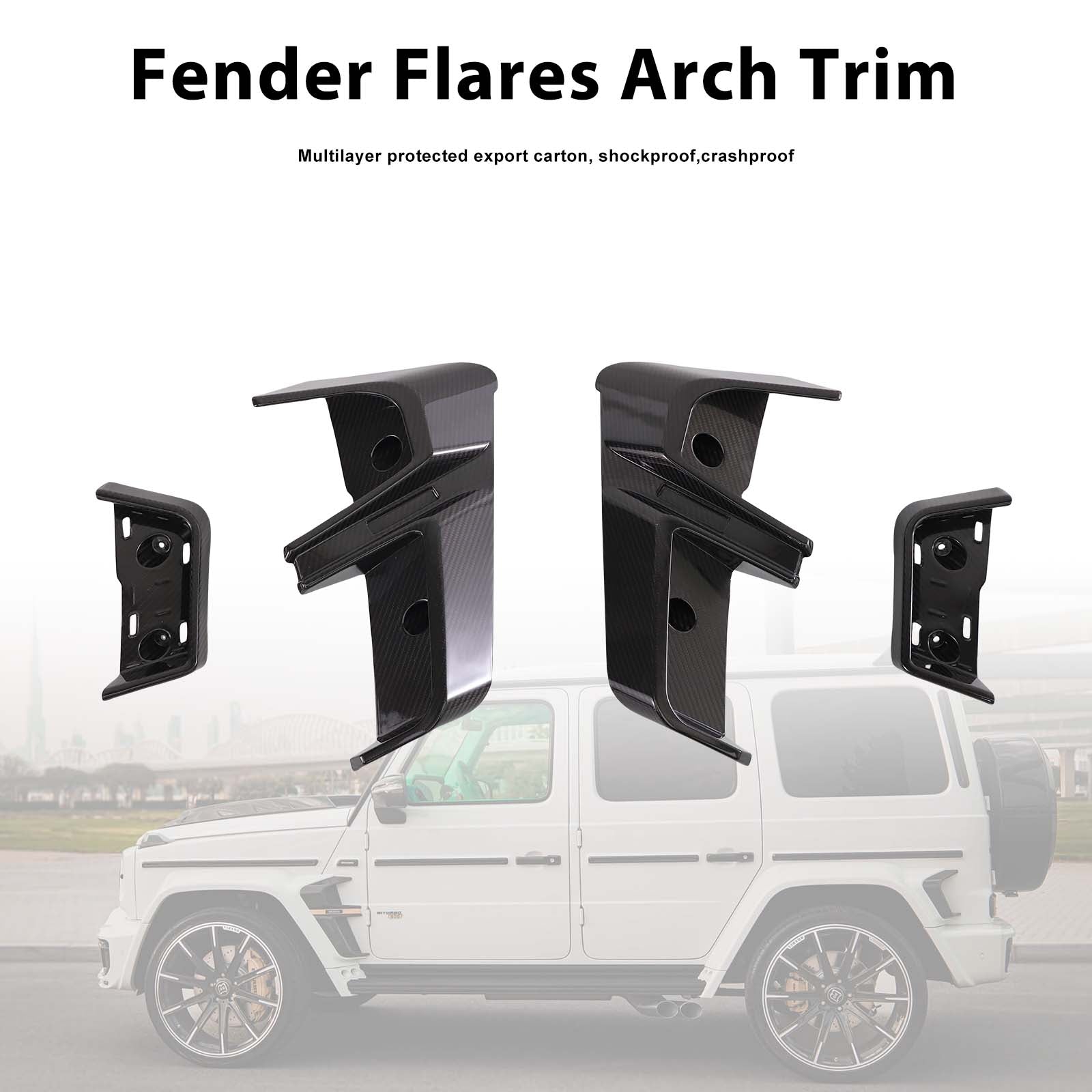 Dry Carbon Fender Flares Arch Trims Pour Mercedes Benz W464 B700 B800 2019+ Wide