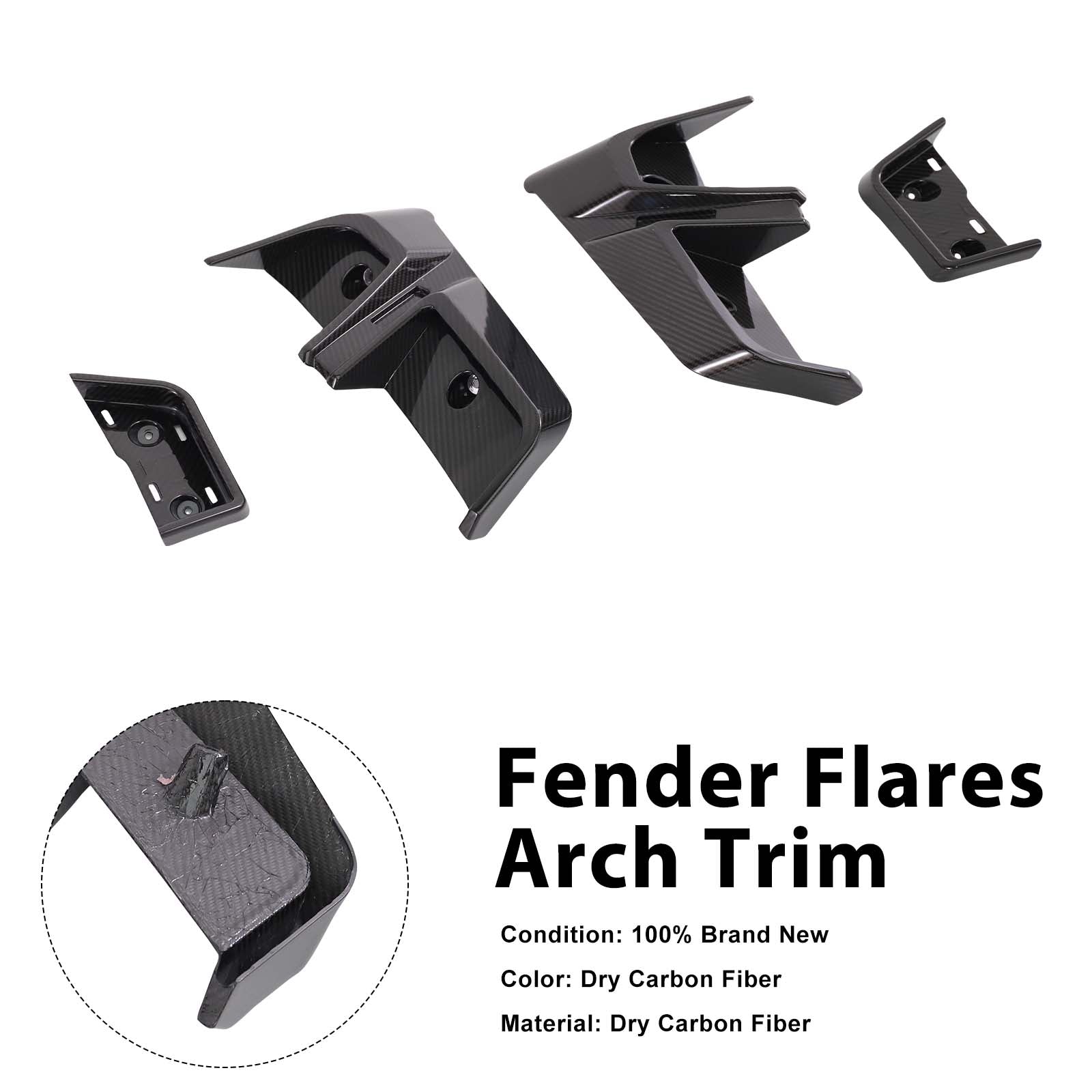 Dry Carbon Fender Flares Arch Trims Pour Mercedes Benz W464 B700 B800 2019+ Wide