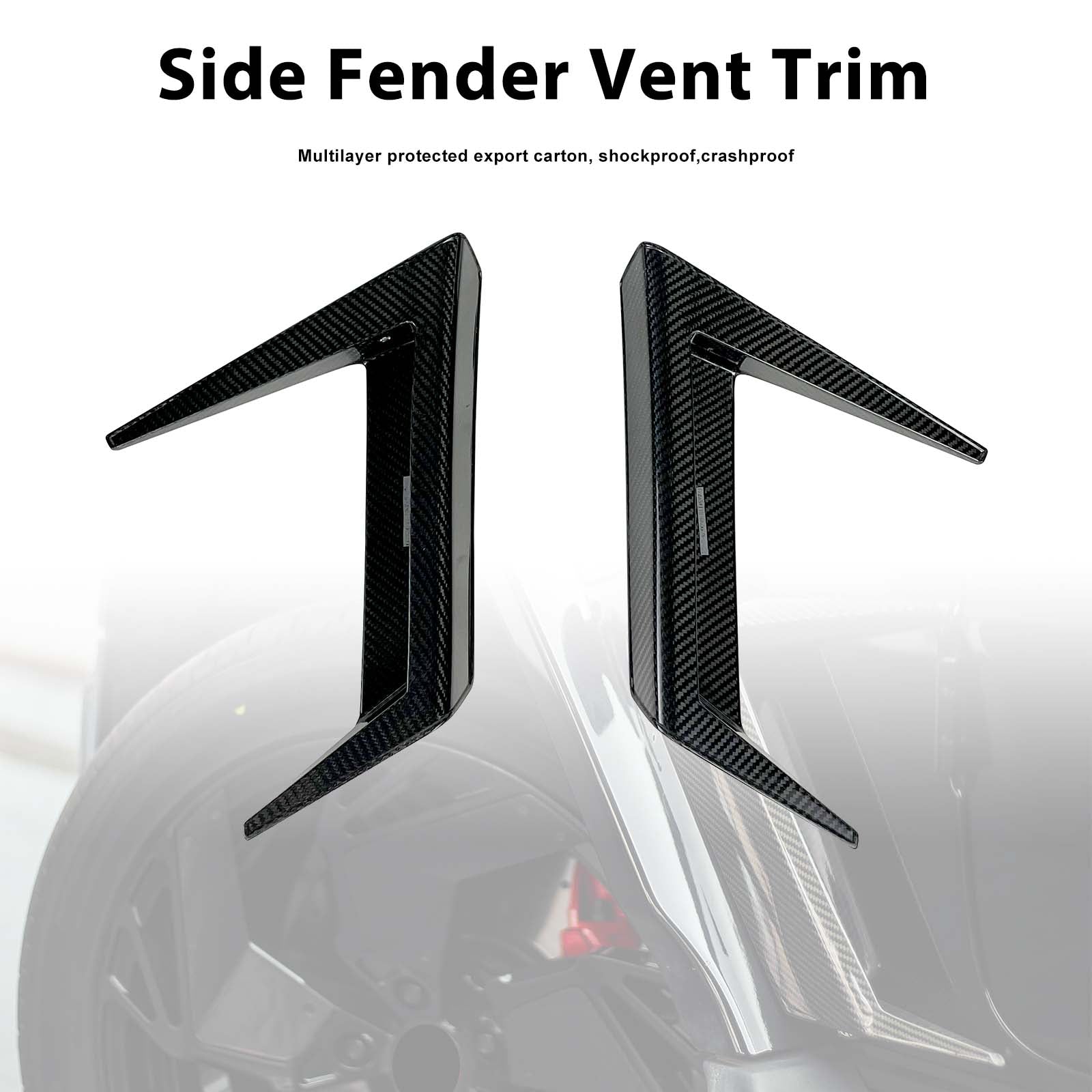 Dry Carbon Side Fender Vent Trim Pour Mercedes-Benz G Class W463A G63 W464 2019+