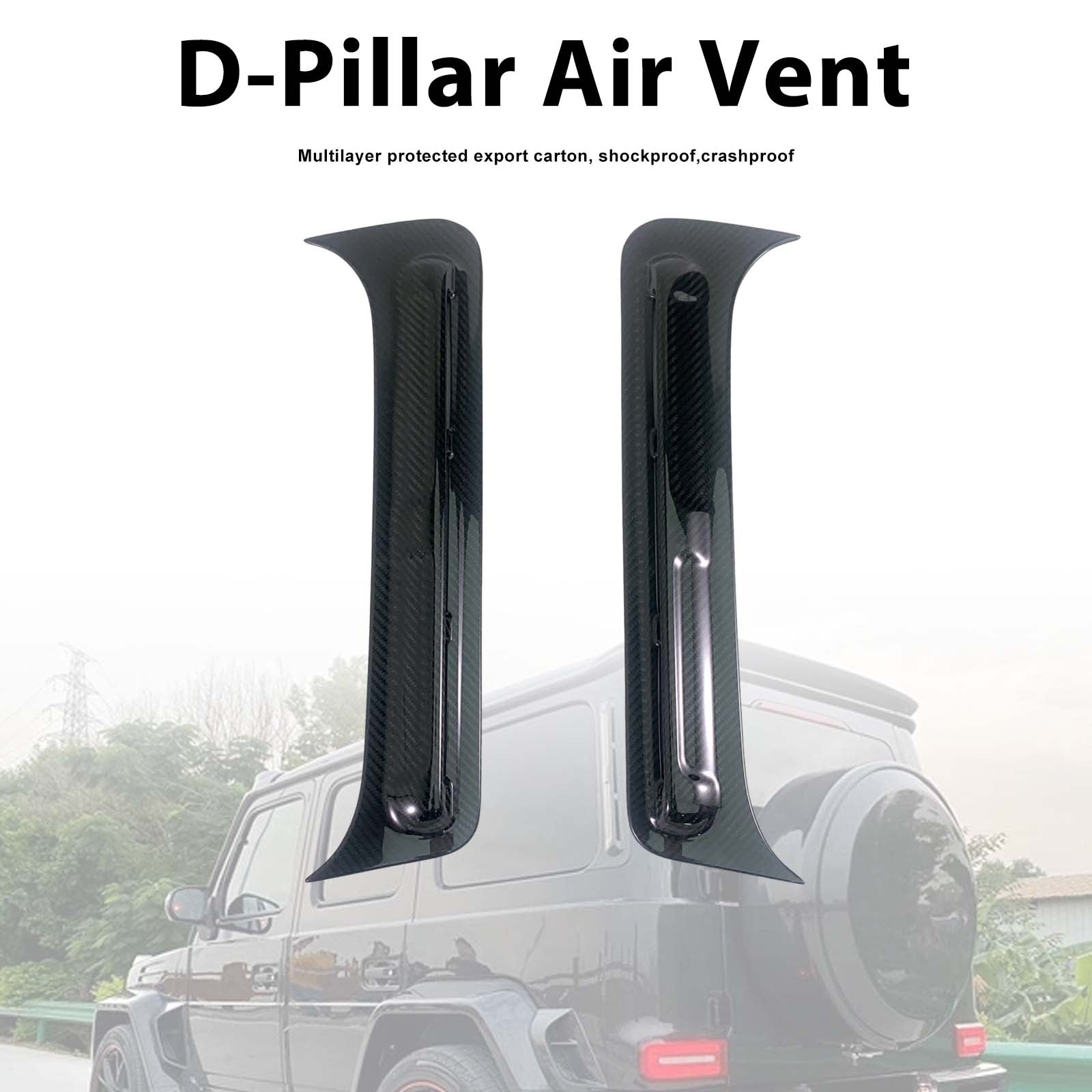 Carbon Fiber M-Style D-Pillar Air Vents Pour Mercedes G-Class W464 W463A 2019+