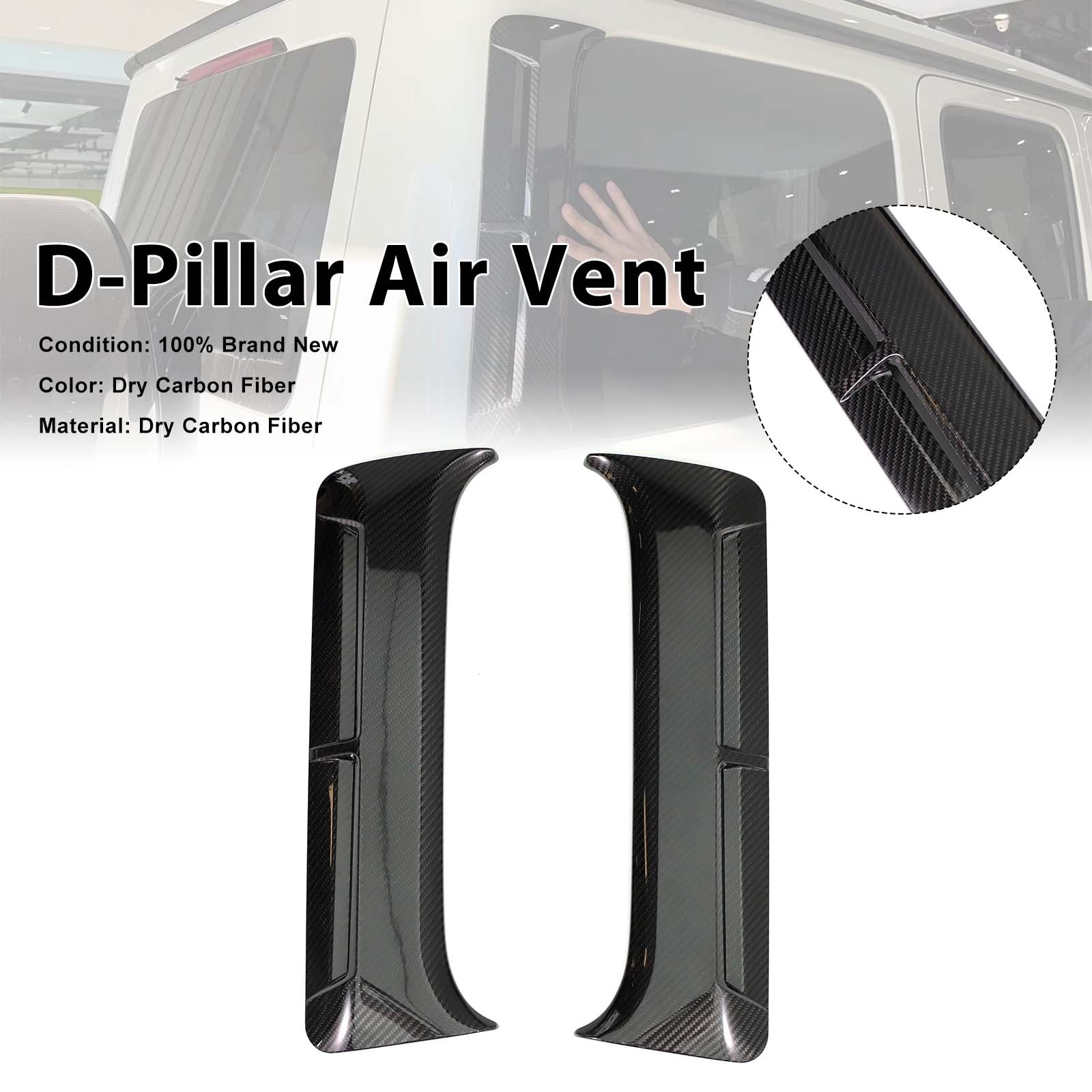Carbon Fiber LM-Style D-Pillar Air Vents Pour Mercedes G-Class W464 W463A 2019+