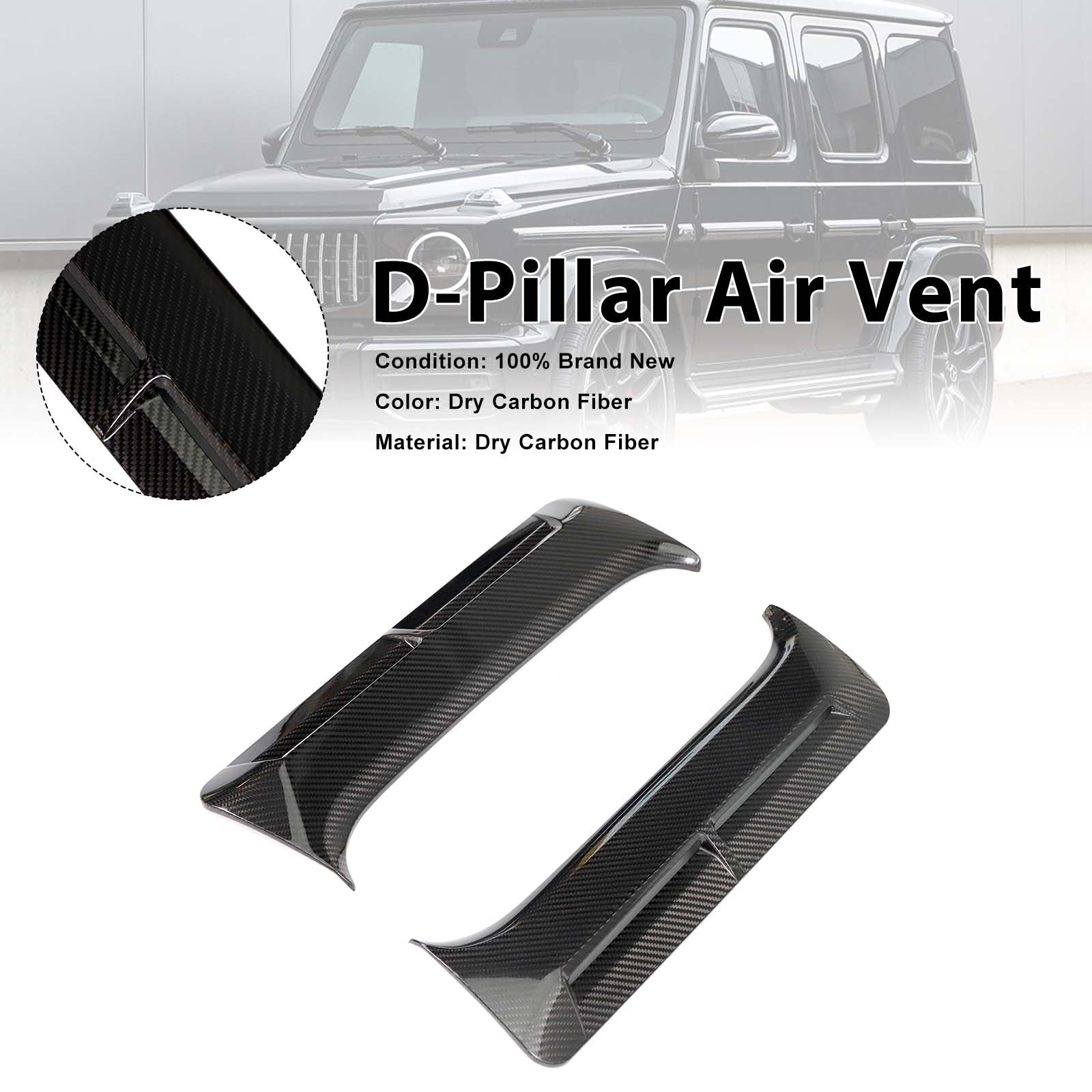 Carbon Fiber LM-Style D-Pillar Air Vents Pour Mercedes G-Class W464 W463A 2019+