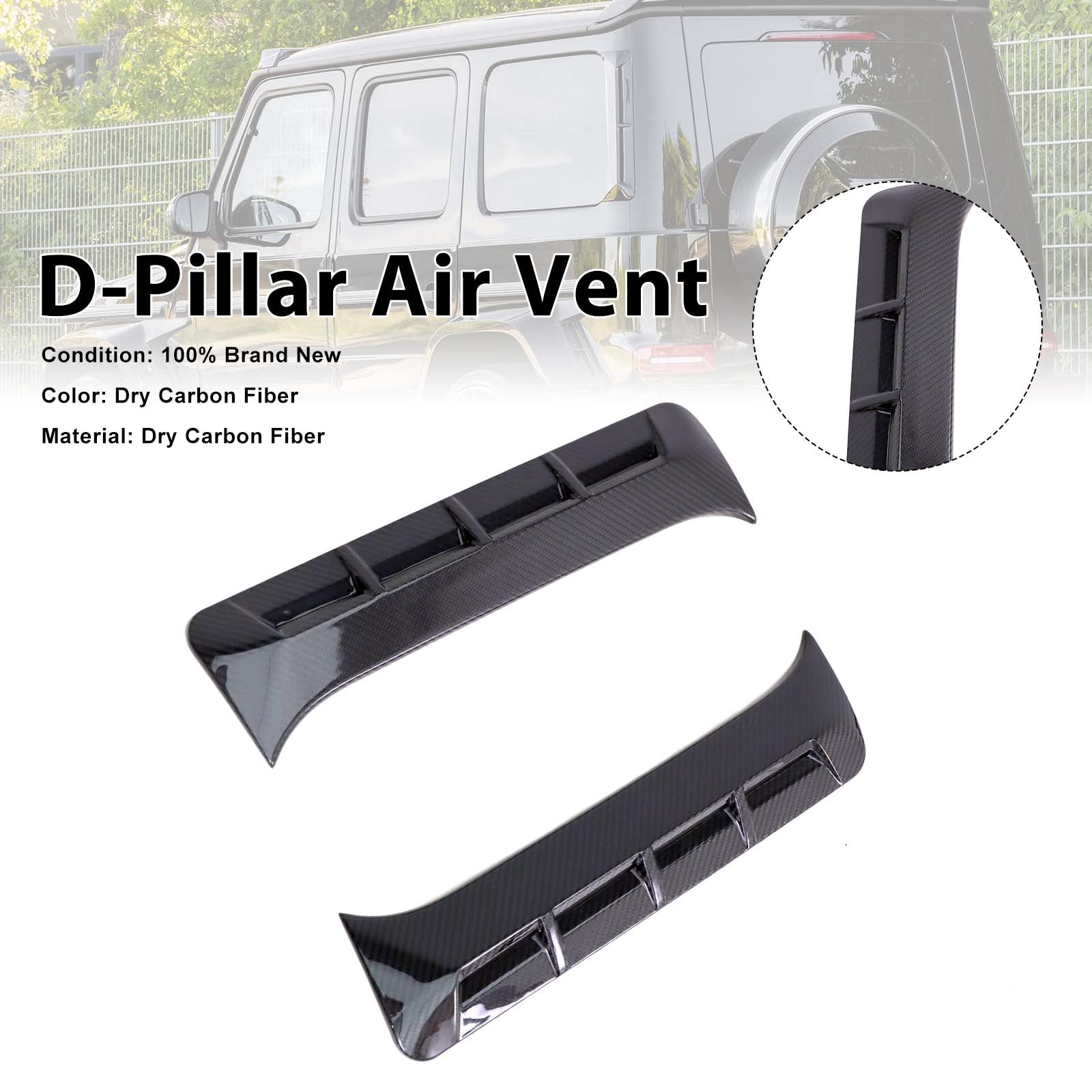 Carbon Fiber D-Pillar Air Vents Pour Mercedes Benz G-Class W464 W463A 2019+