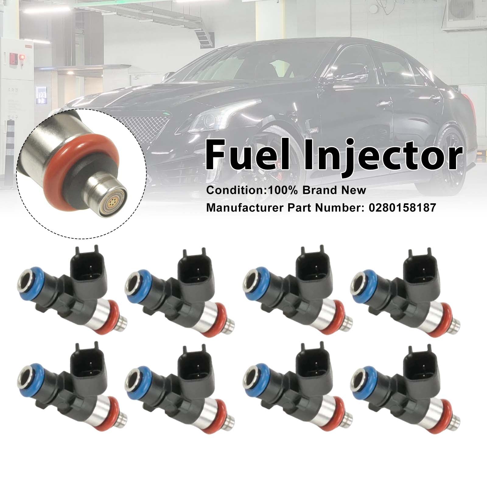 8X Injecteur Carburant Pour Cadillac CTS-V 09-15 Camaro ZL1 2012-15 0280158187