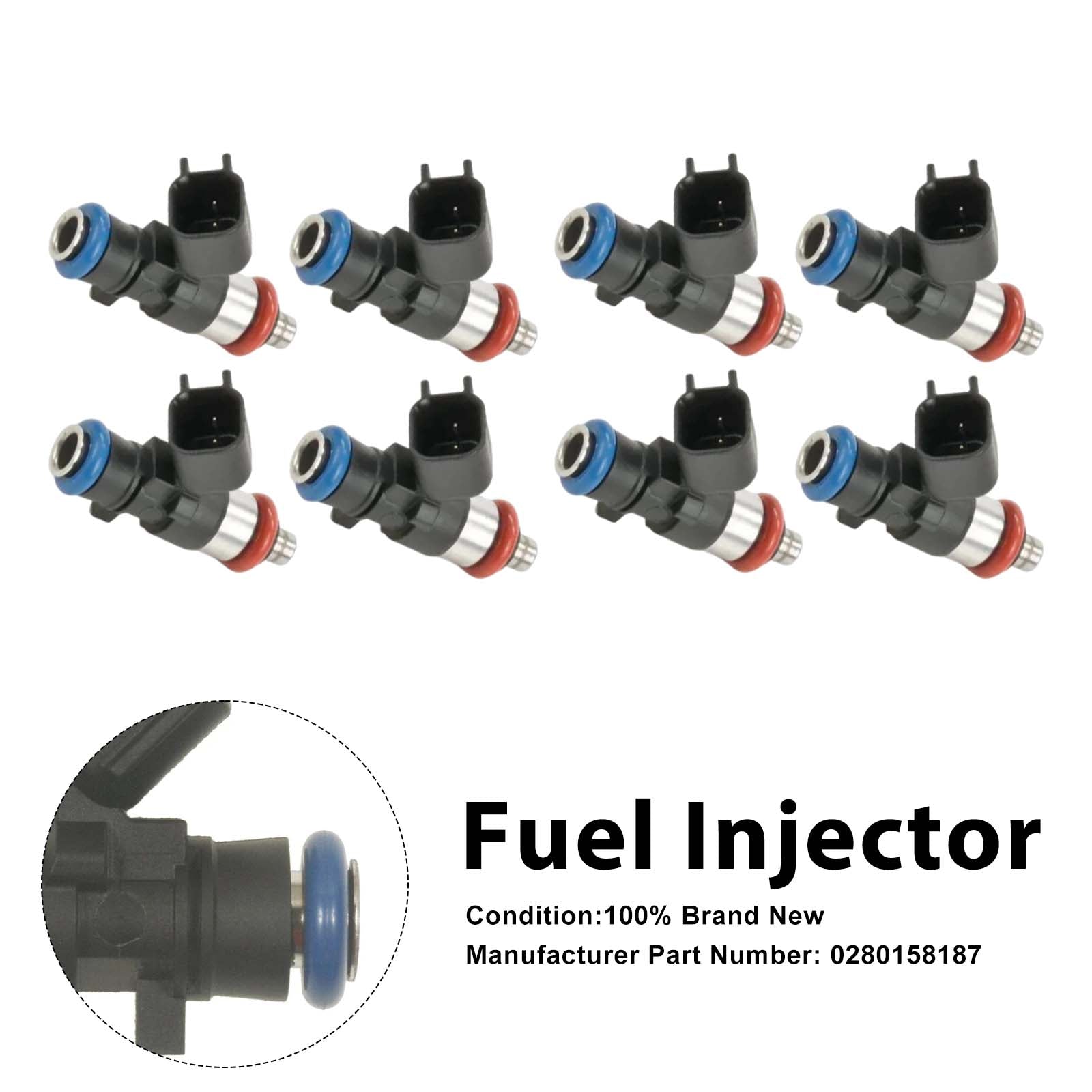 8X Injecteur Carburant Pour Cadillac CTS-V 09-15 Camaro ZL1 2012-15 0280158187