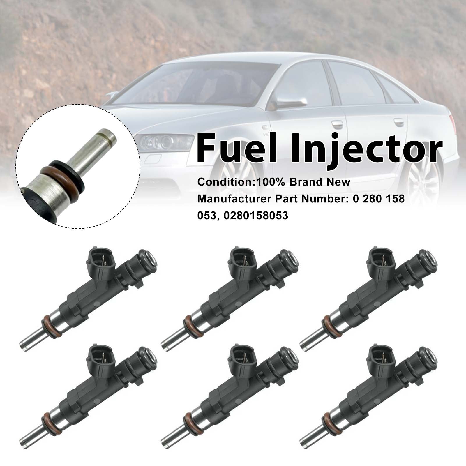 6X Injecteur Carburant Pour Audi A6 2004-2008 A6 Avant 2.4 2005-2008 0280158053