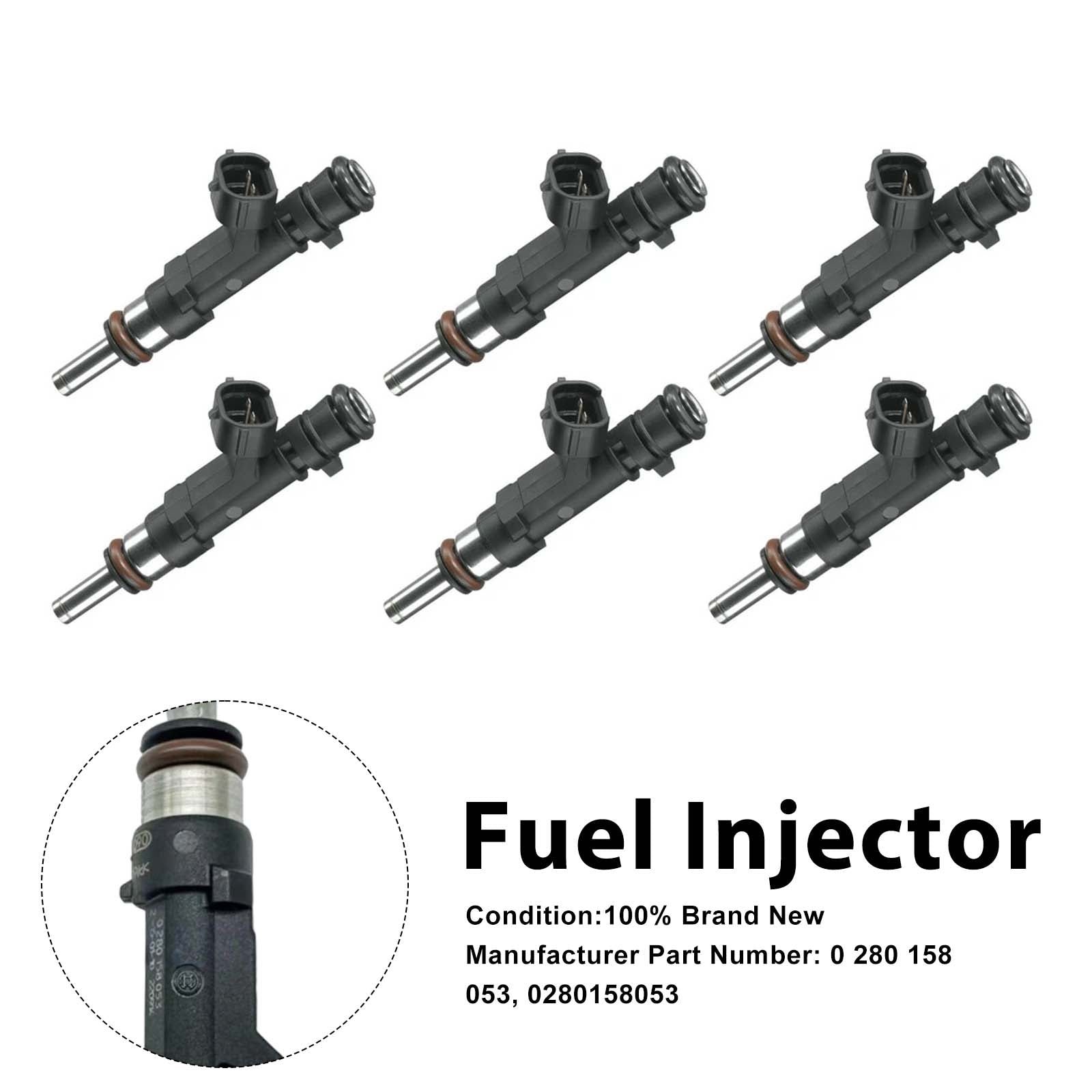 6X Injecteur Carburant Pour Audi A6 2004-2008 A6 Avant 2.4 2005-2008 0280158053