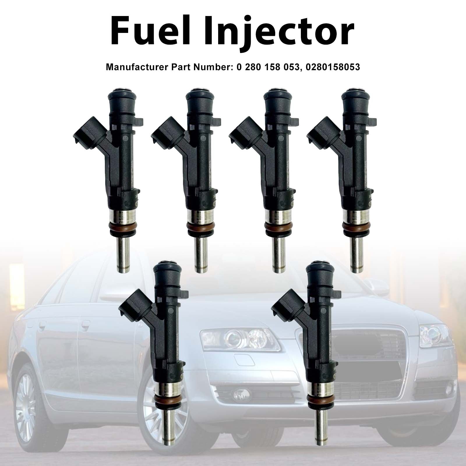 6X Injecteur Carburant Pour Audi A6 2004-2008 A6 Avant 2.4 2005-2008 0280158053