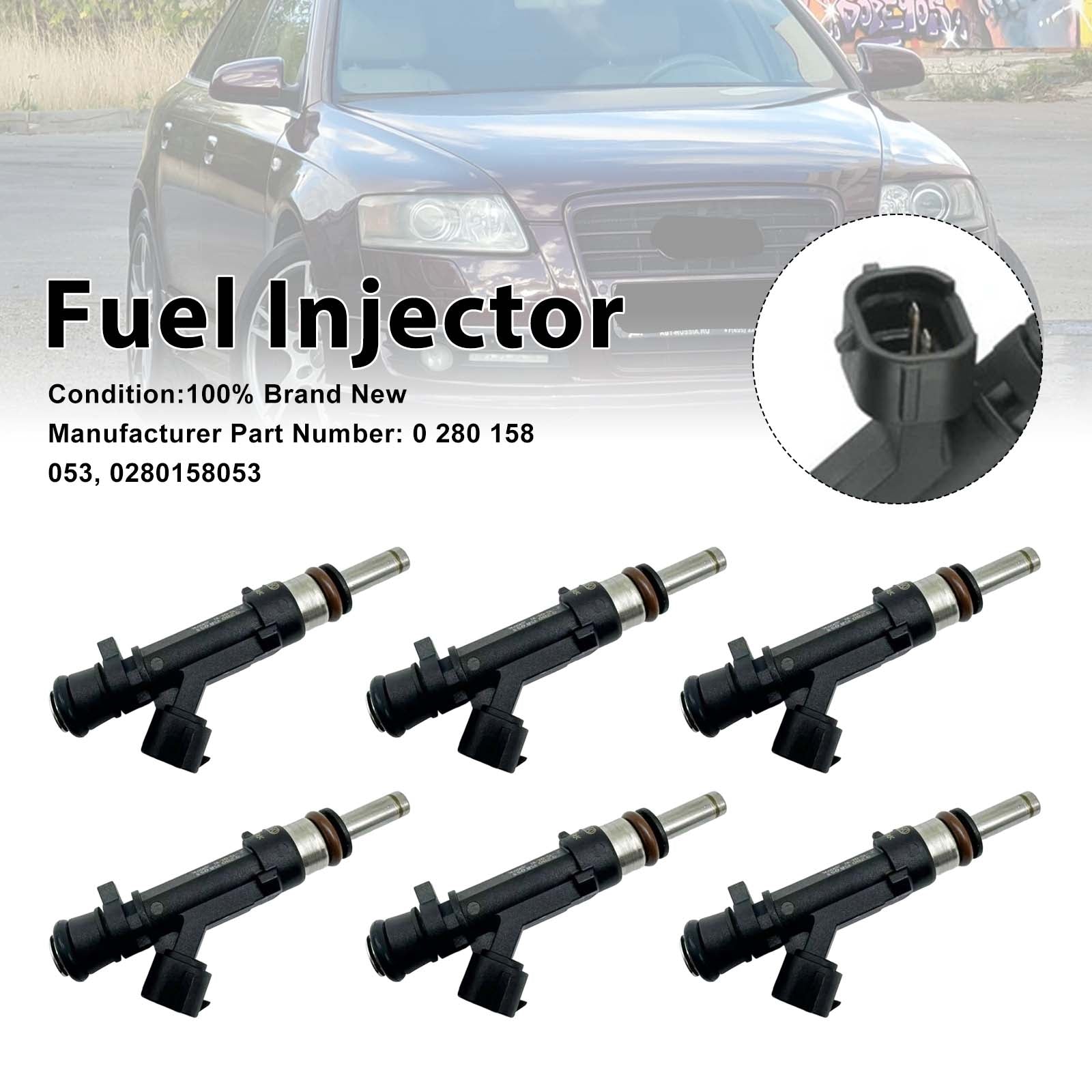 6X Injecteur Carburant Pour Audi A6 2004-2008 A6 Avant 2.4 2005-2008 0280158053