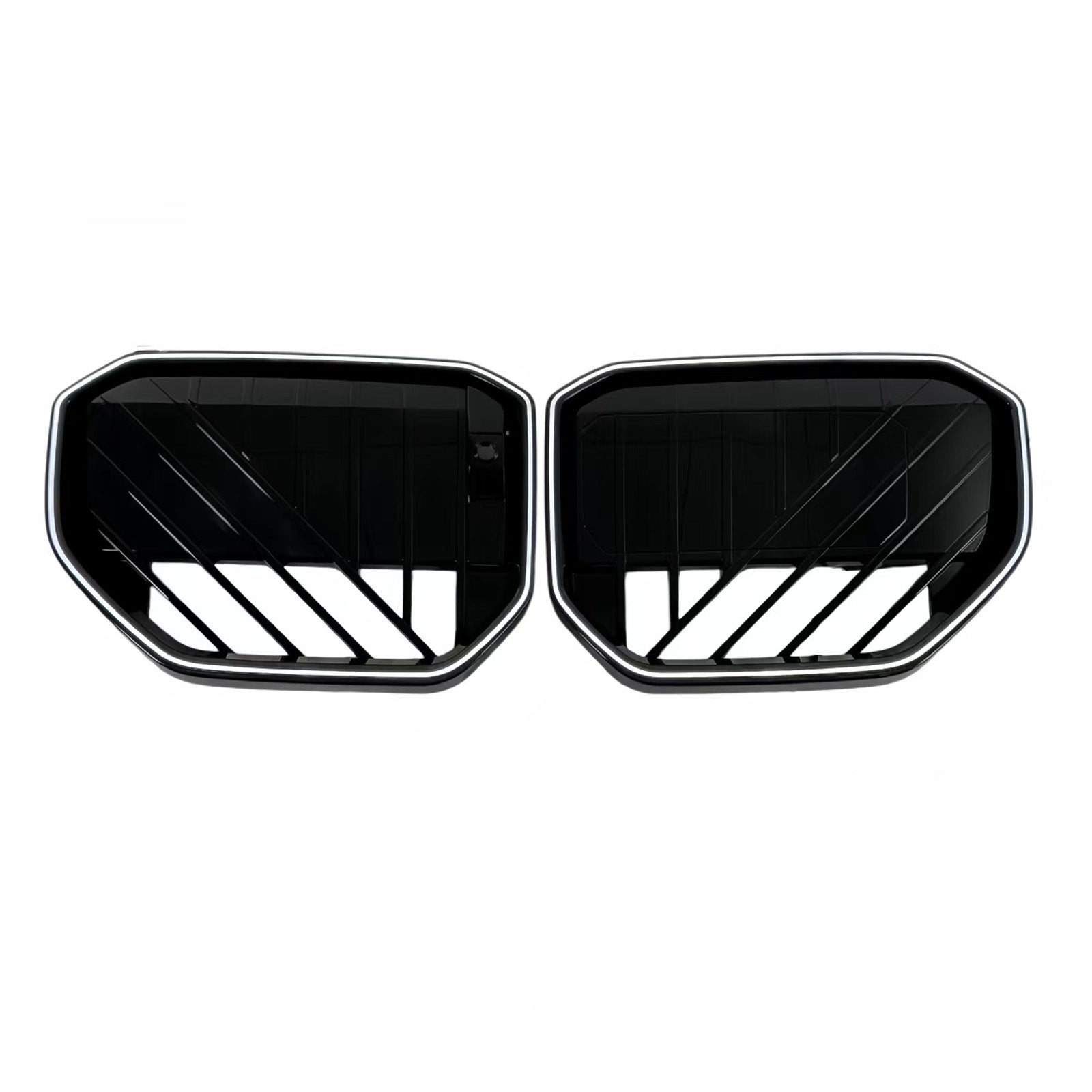 Griglia per paraurti anteriore nera per BMW X3 G45 2025+ con luce a LED