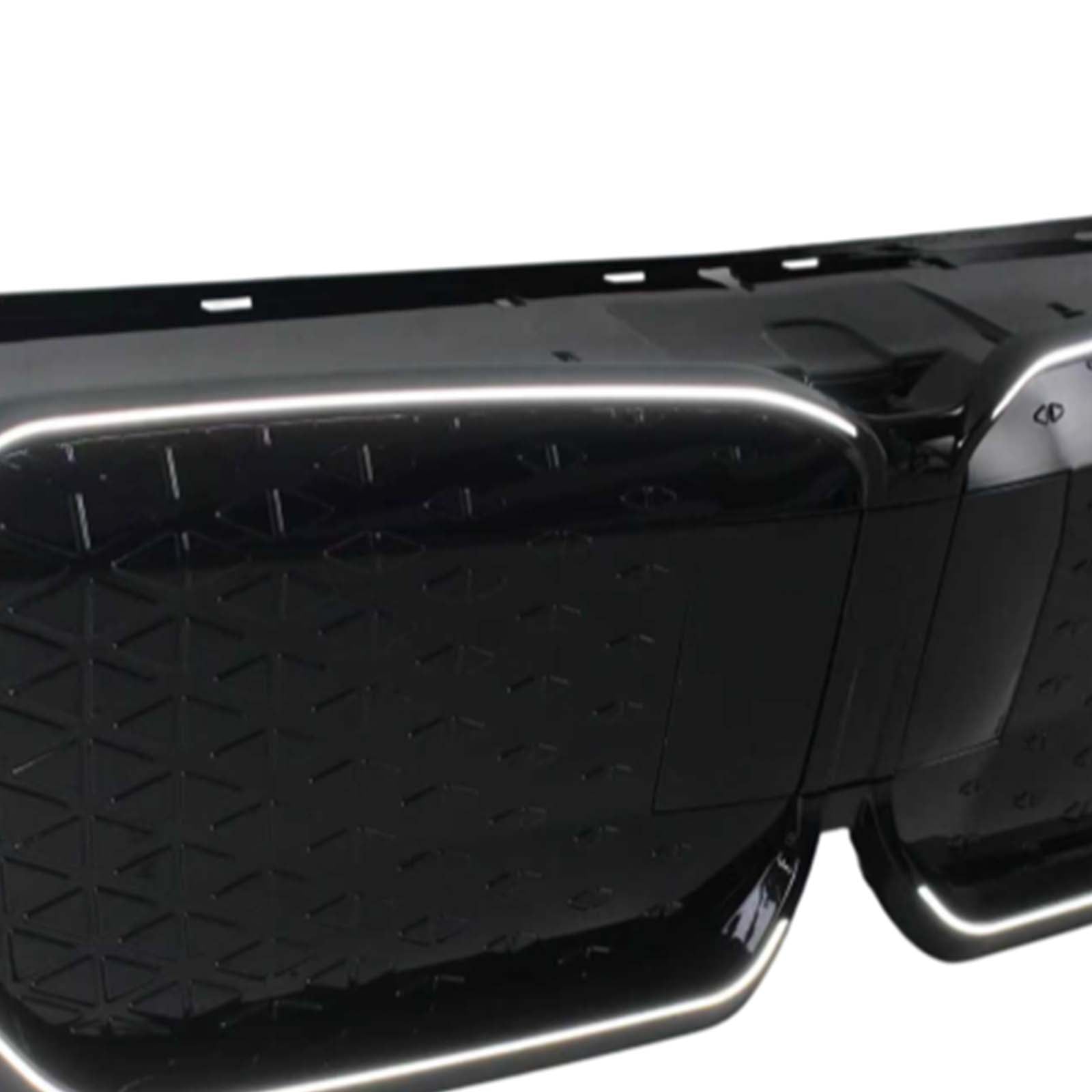 Black Chrome Front Bumper Grill Grille Pour BMW iX1 U11 2023-2025 W/LED Light