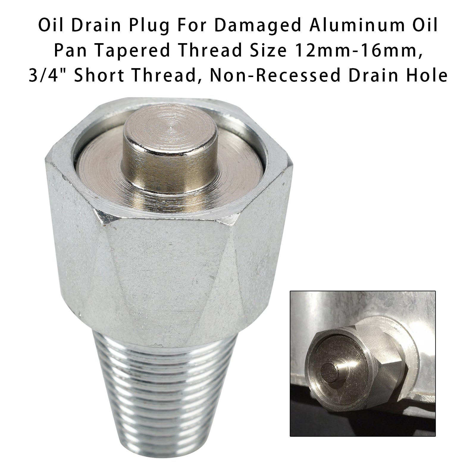 Bouchon De Vidange Pour Carter D'Huile En Aluminium Endommagé Filetage Conique