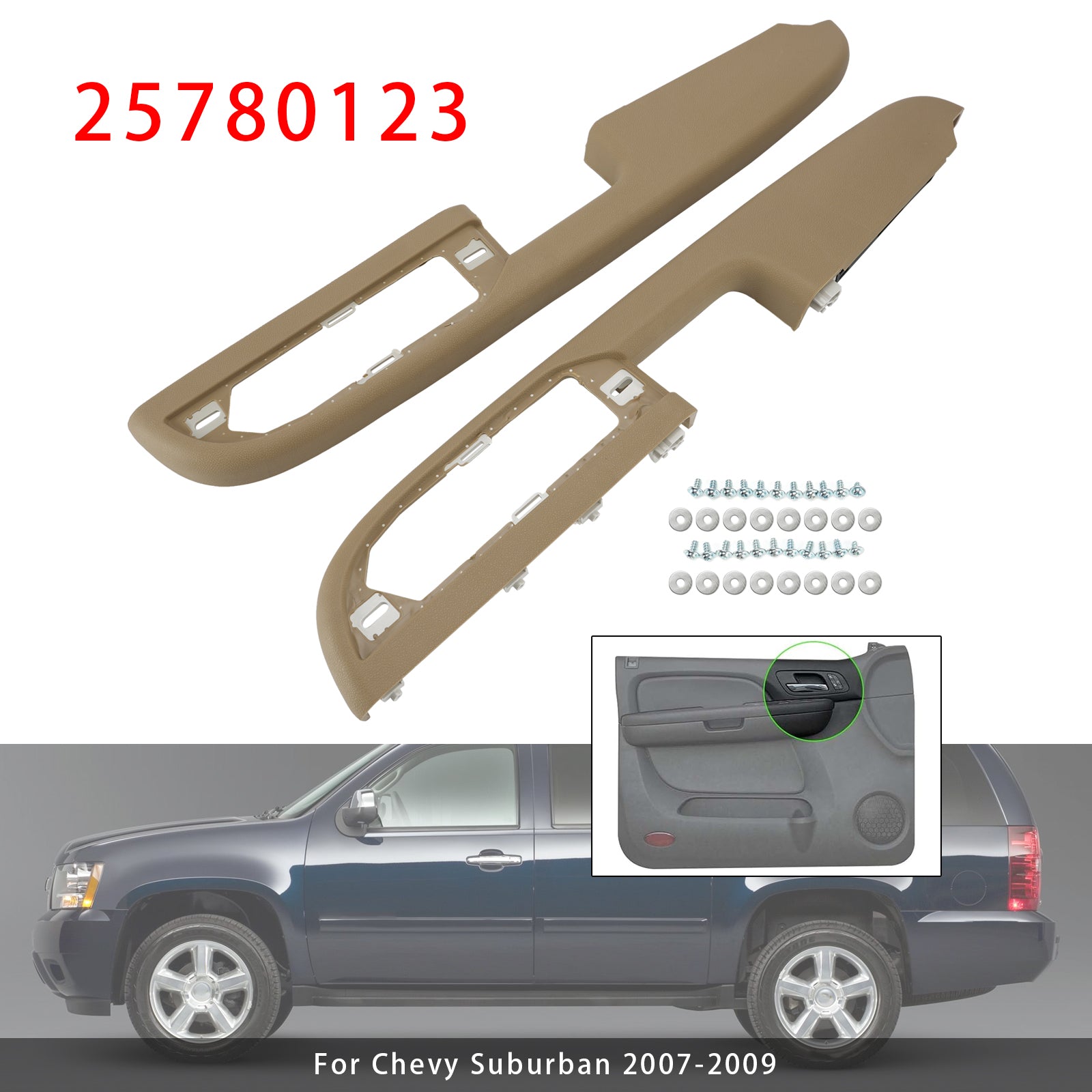2 Kit Réparation Accoudoir Panneau Porte Avant Référence Pour Silverado Suburban